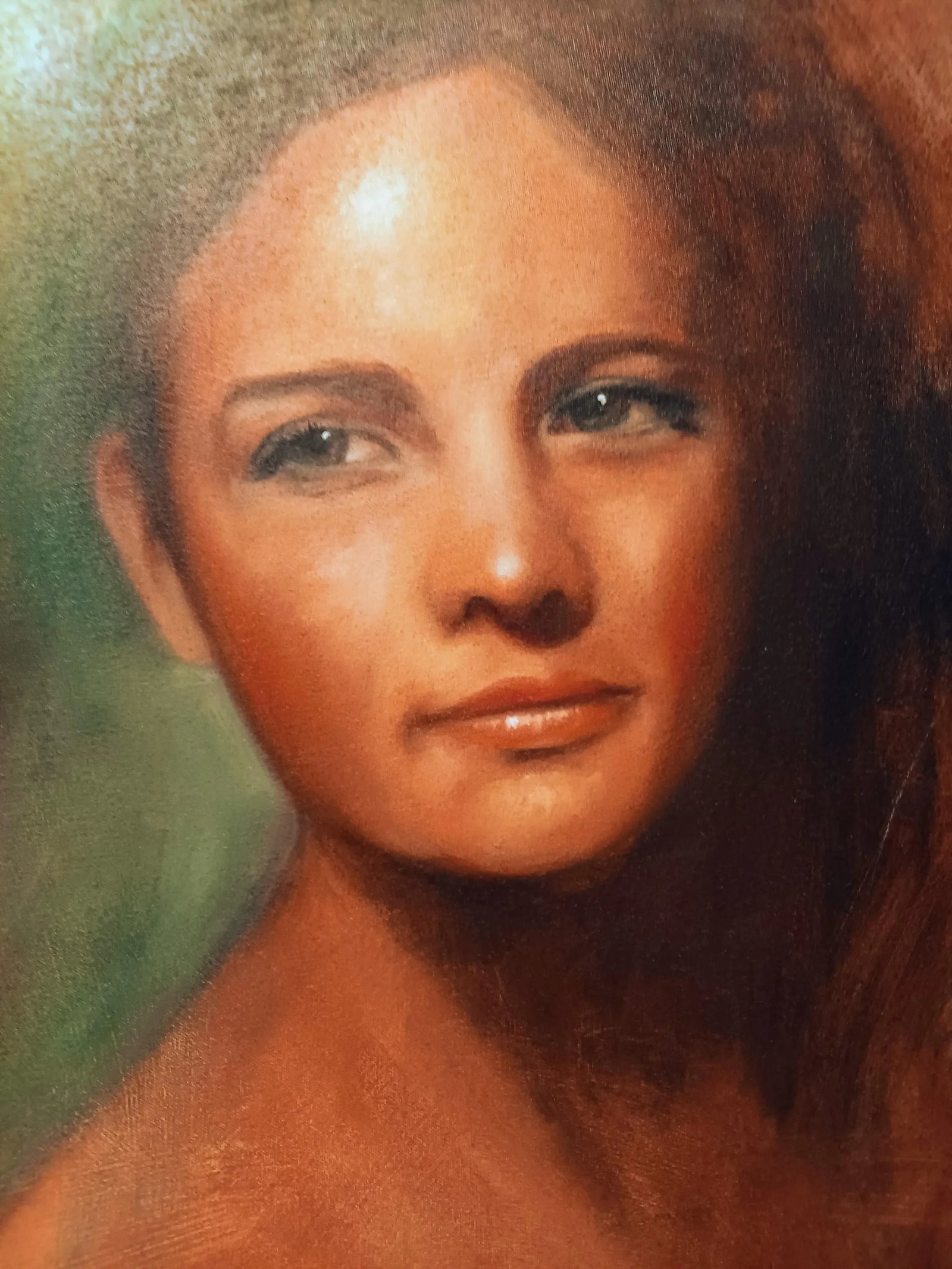 Mid 20th Century Oil on Canvas Portrait Painting of a Lady Signed J. Spendlove, Framed - 4