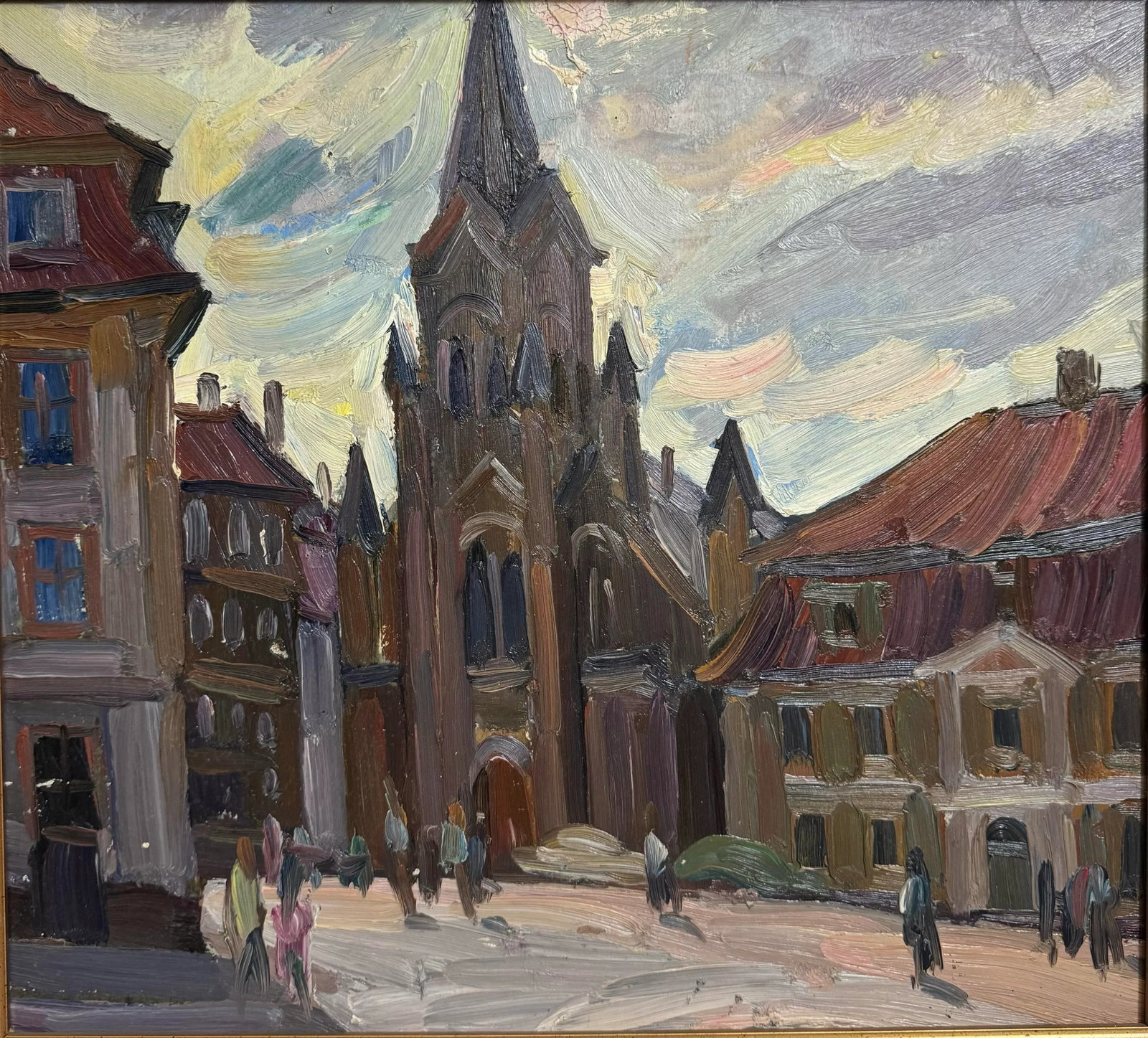Gachegov, Church in Riga (Latvia), Russian Painting, 1961 - 4