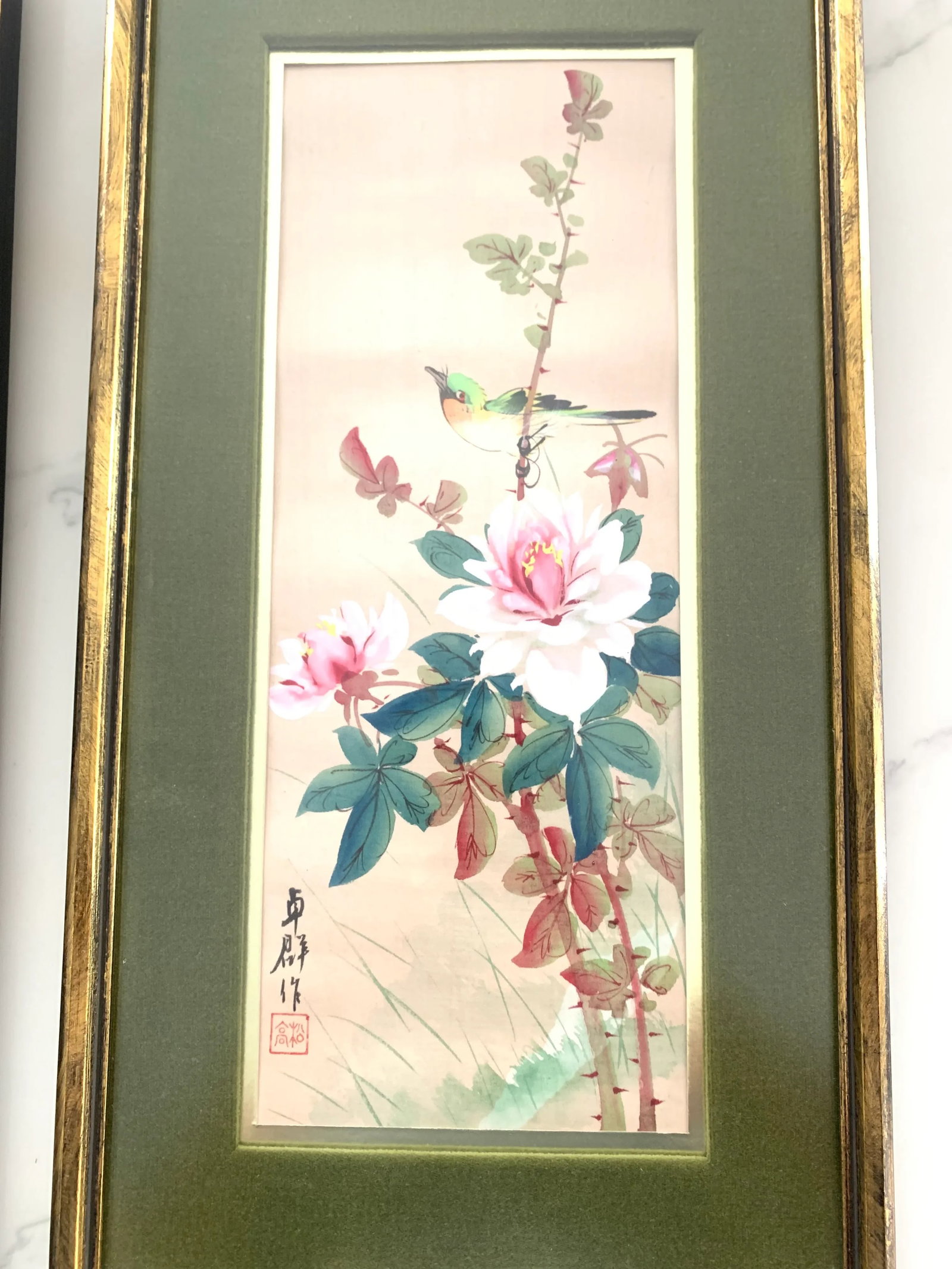 Late 20th Century Set of 4 Vintage Chinese Paintings on Fabric Framed. - 8