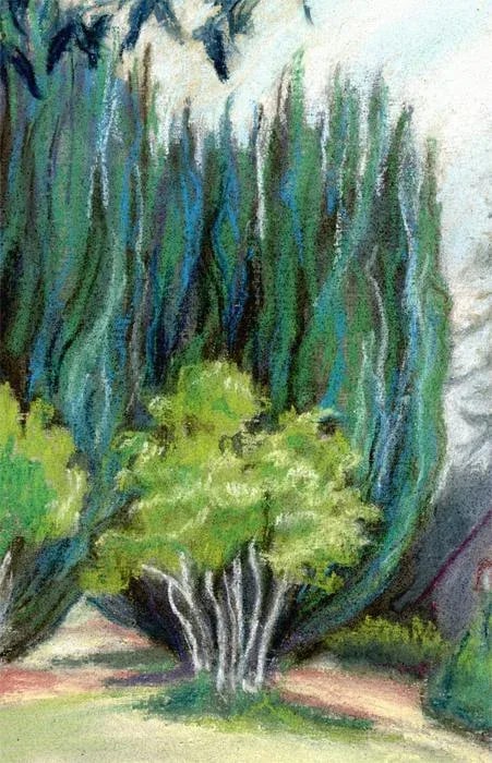 Impressionist Colorful Plein Air Landscape Art Drawing - 4