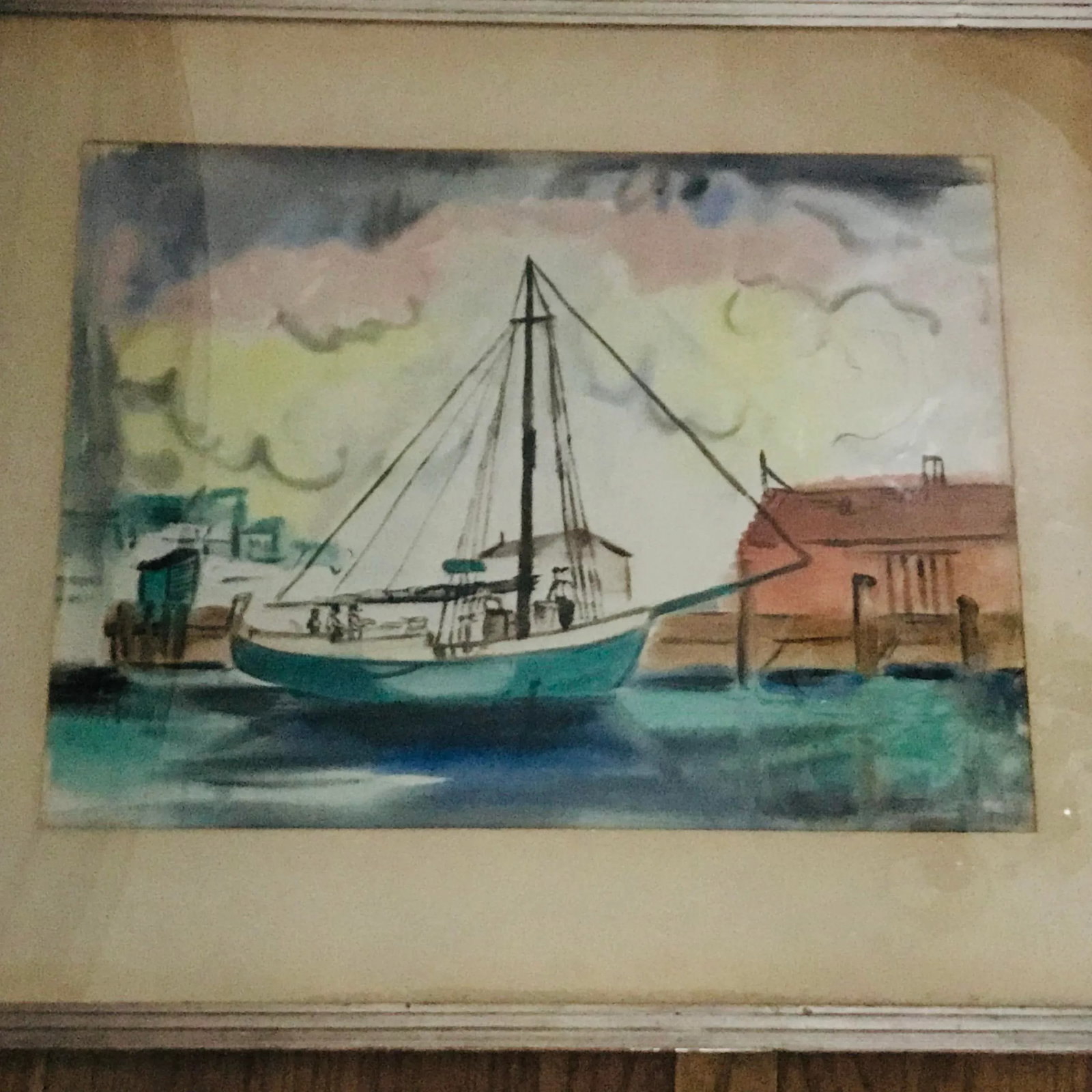 1940s Mid-Century Harold Schultz Signed Painting, Framed - 2