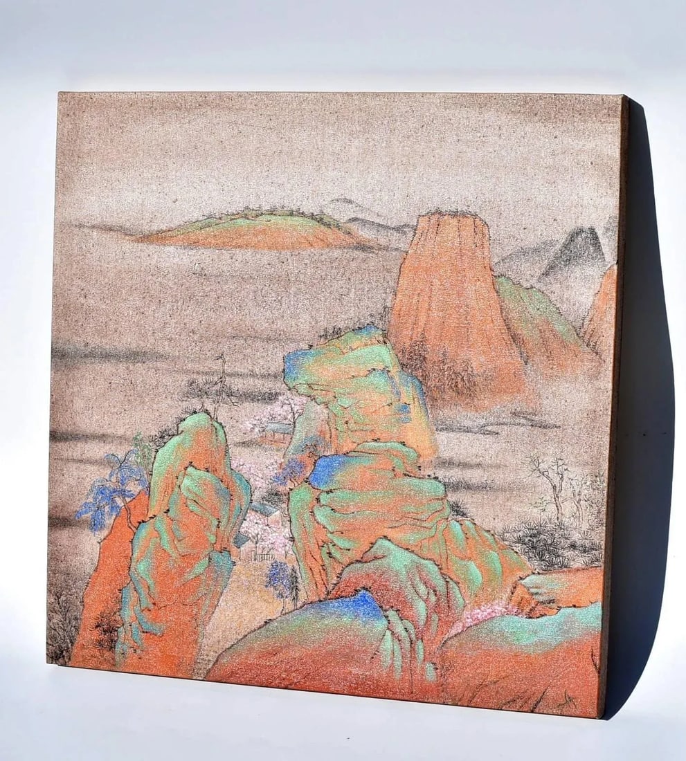 Oil Painting Asian River Scene Signed - 7