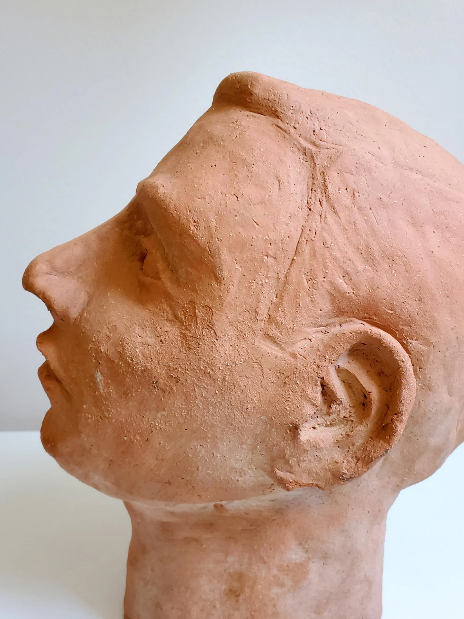 1940s Terracotta Head Sculpture - 4
