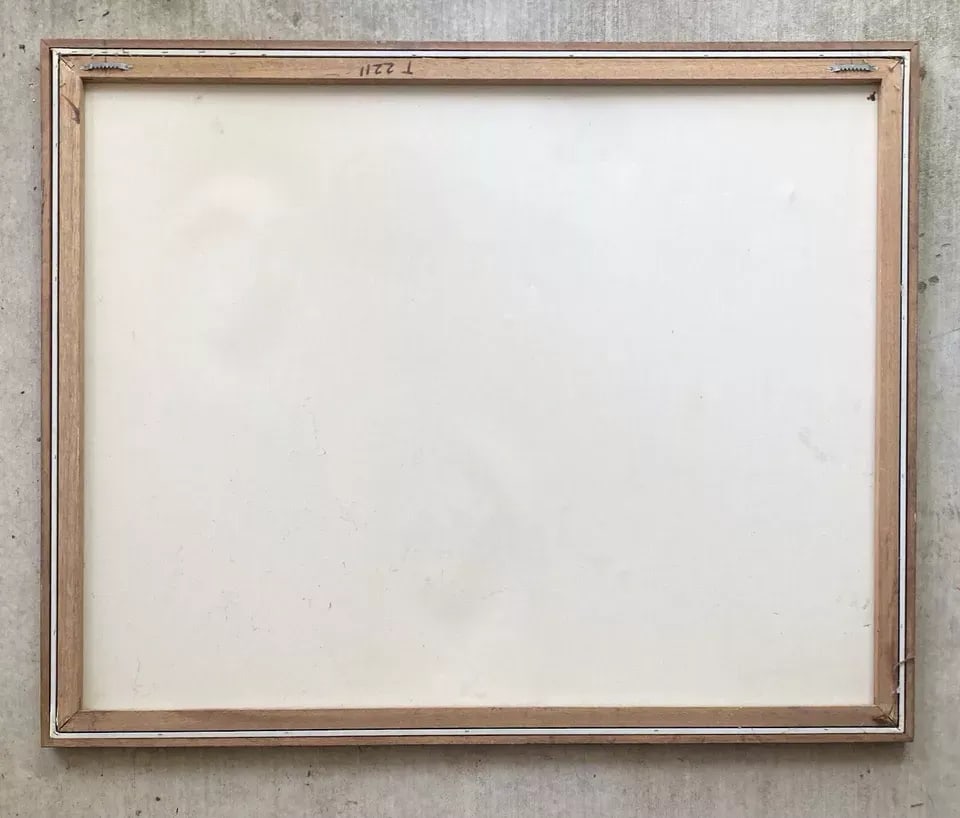1970s Frank Ferrante Large Framed Original Oil on Canvas, Southwestern Pottery - 4