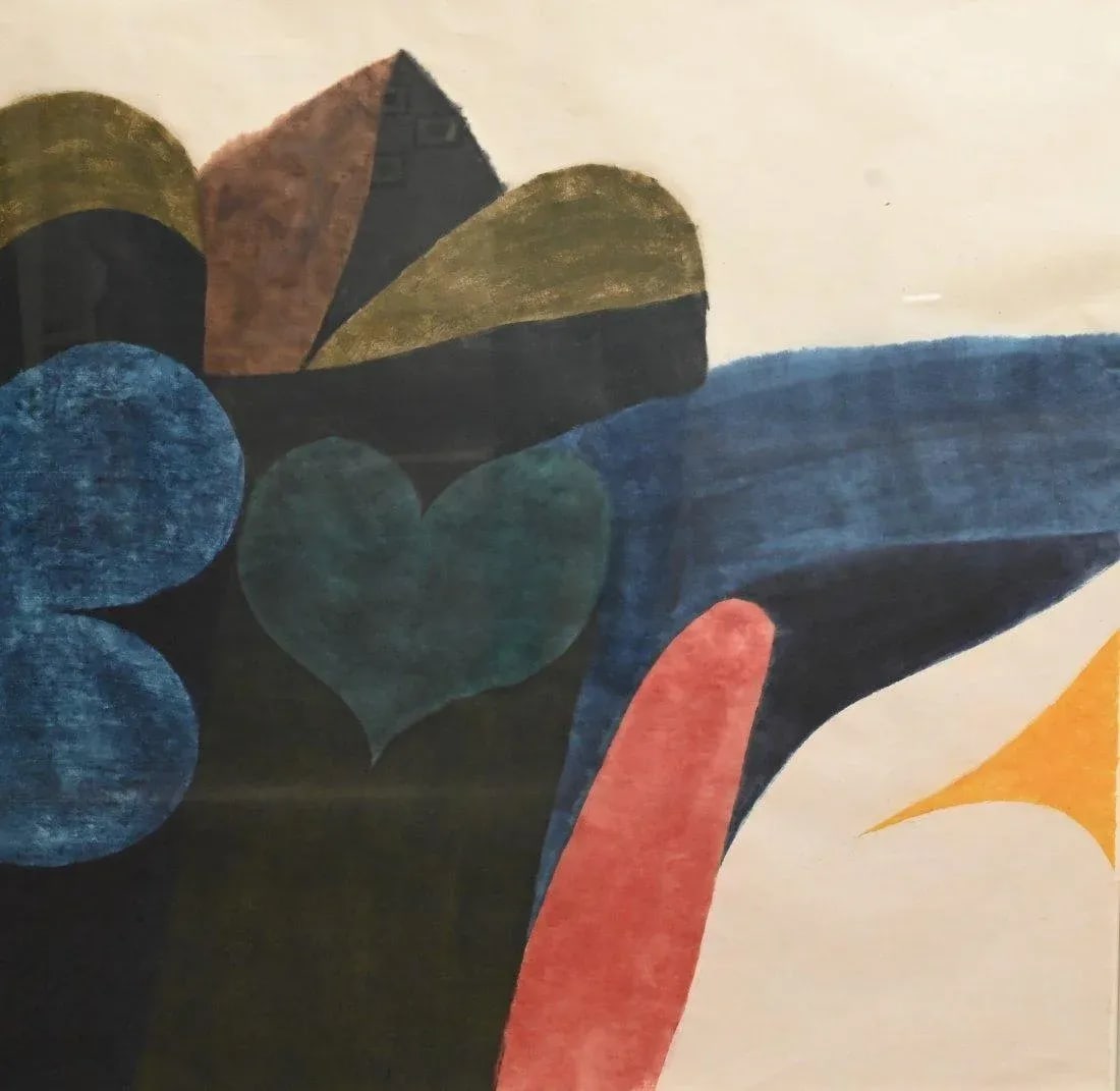 1970s Original Signed Carol Summers "Big Sur" Woodcut Framed - 3