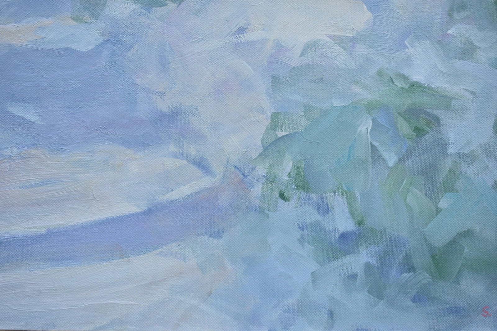 Winter Wonderland, by Stephen Remick. Contemporary Loose and Airy Acrylic Landscape Painting, - 6