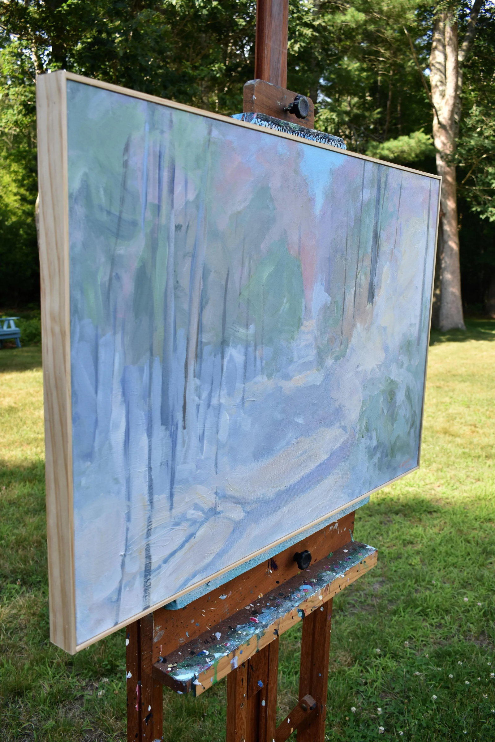 Winter Wonderland, by Stephen Remick. Contemporary Loose and Airy Acrylic Landscape Painting, - 7