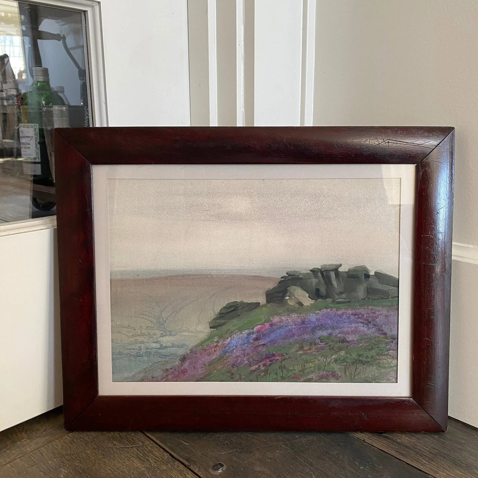 Mid 20th Century Bh Wiles English Countryside Landscape Watercolor, Framed - 2
