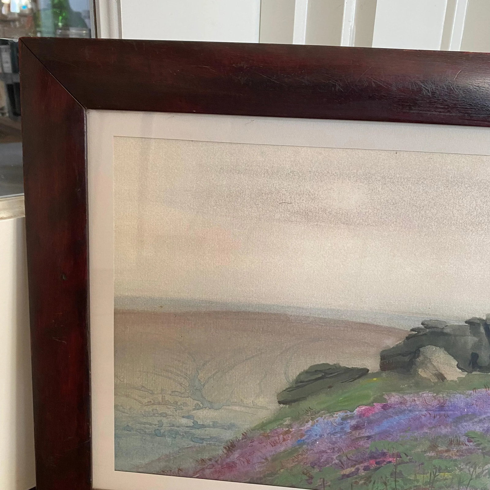 Mid 20th Century Bh Wiles English Countryside Landscape Watercolor, Framed - 5