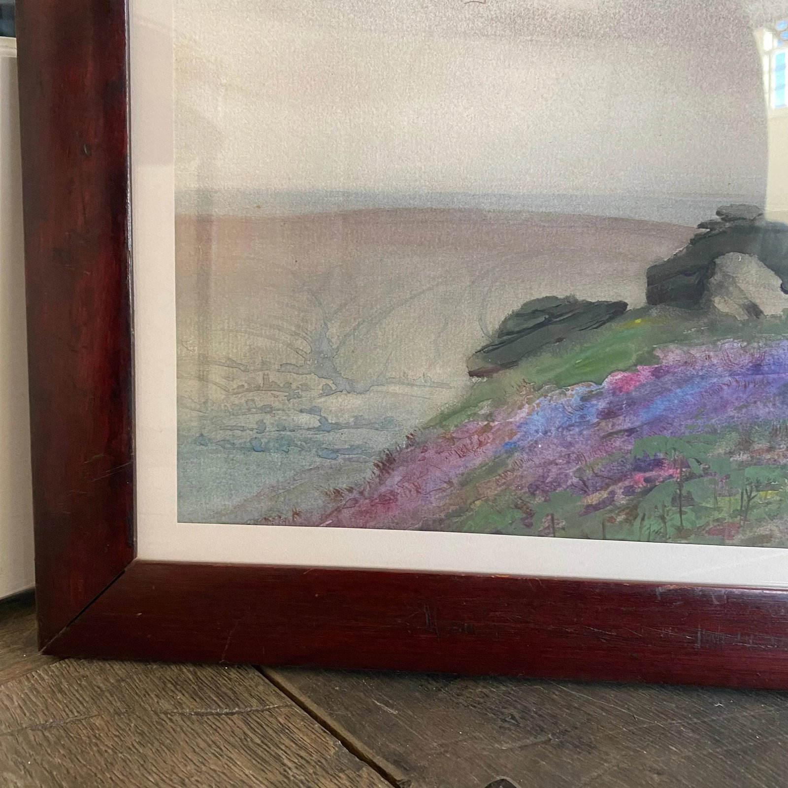 Mid 20th Century Bh Wiles English Countryside Landscape Watercolor, Framed - 7