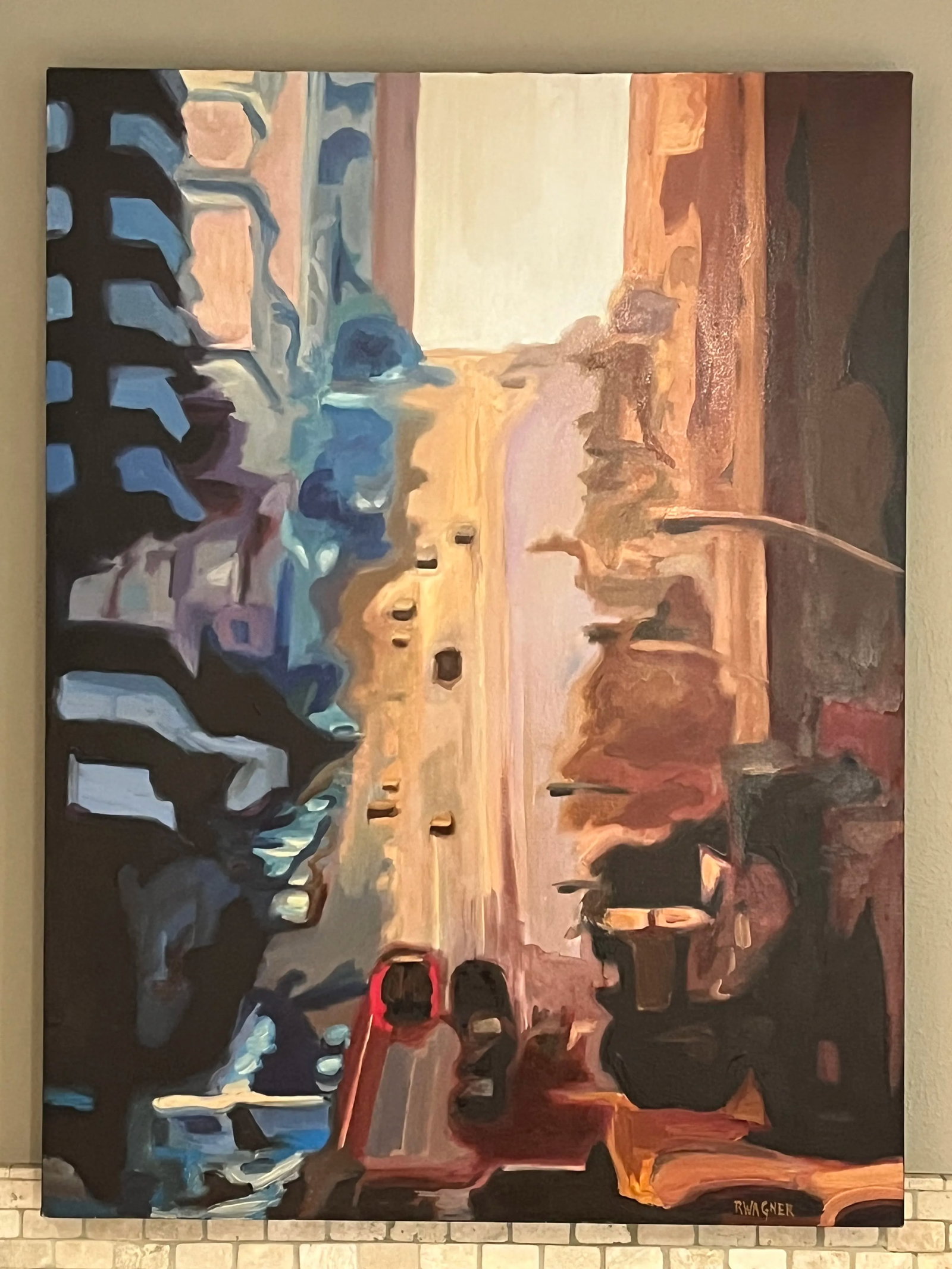 Original Oil Impressionist Painting of a San Fransico Street Scene by Russ Wagner - 2