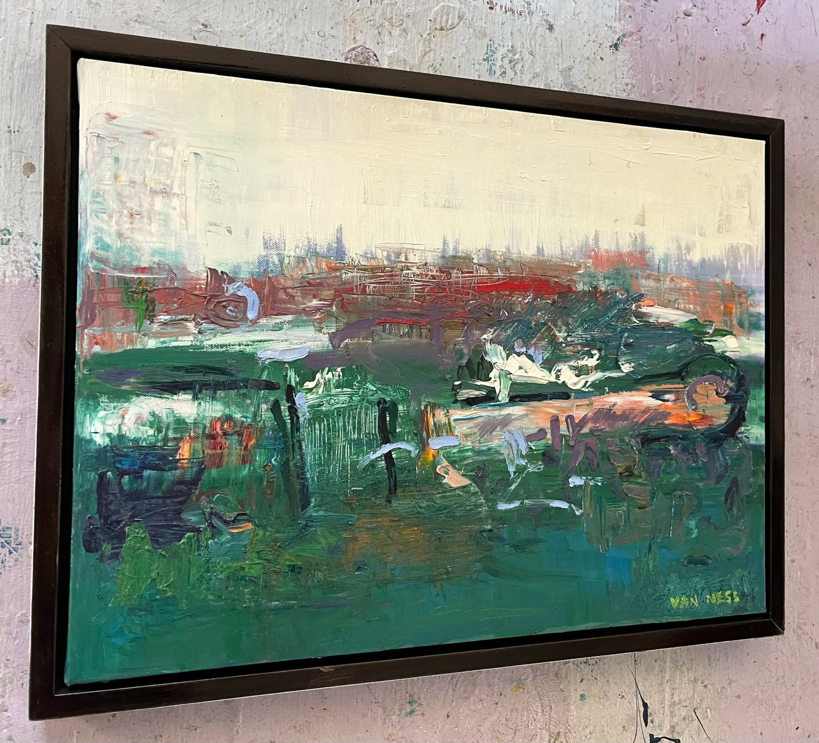Emerald Skye, Original Oil Painting, Abstract Expressionism; By Van Ness - 3