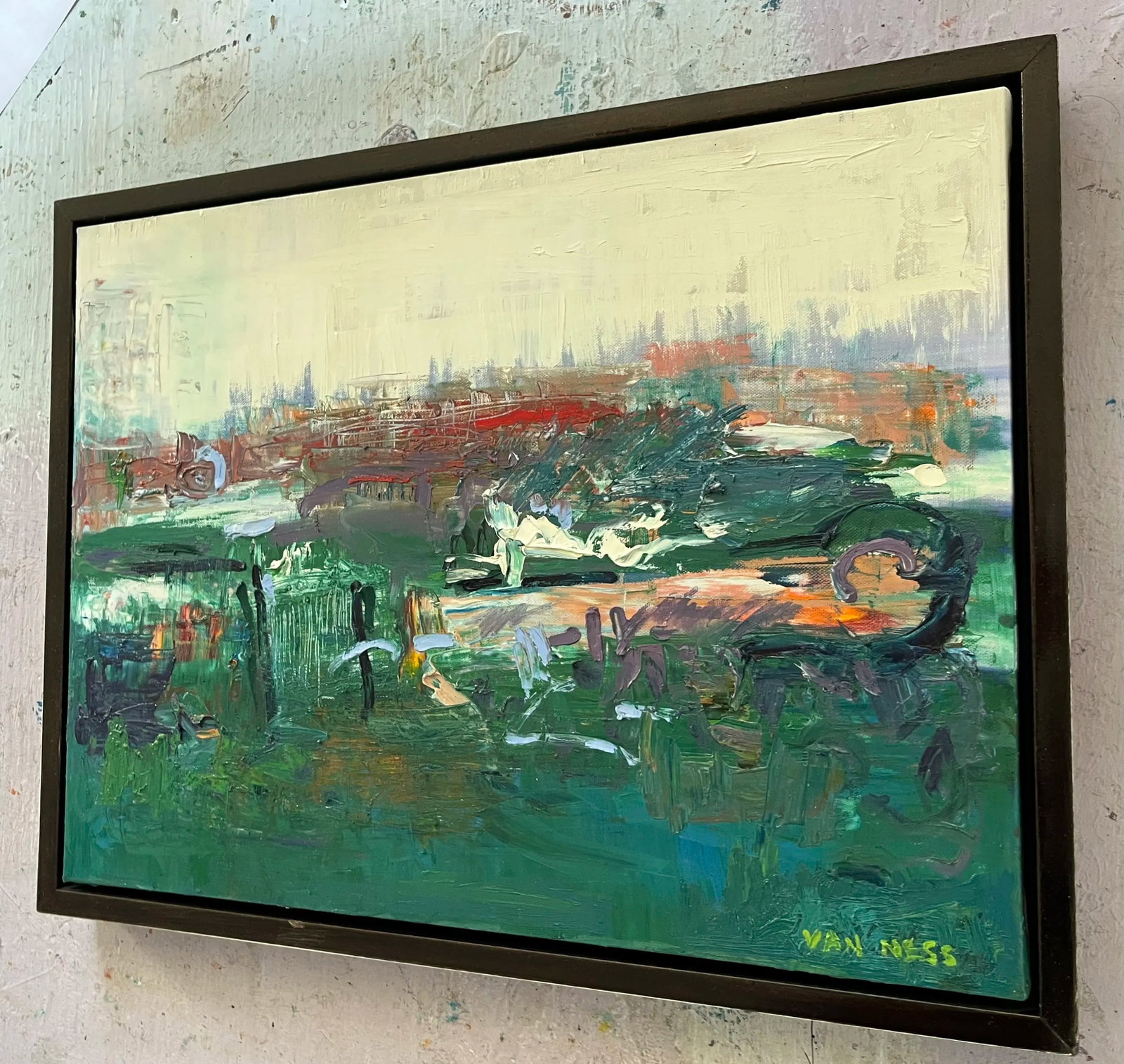Emerald Skye, Original Oil Painting, Abstract Expressionism; By Van Ness - 4