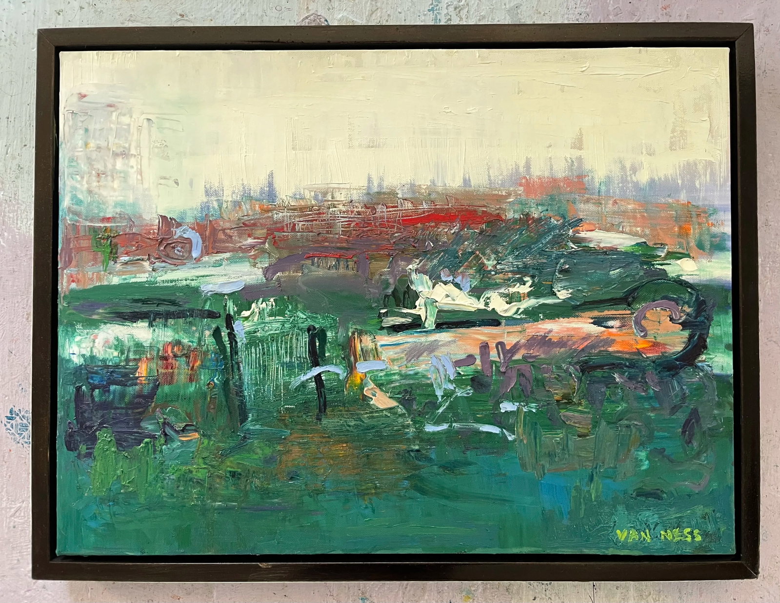 Emerald Skye, Original Oil Painting, Abstract Expressionism; By Van Ness - 5