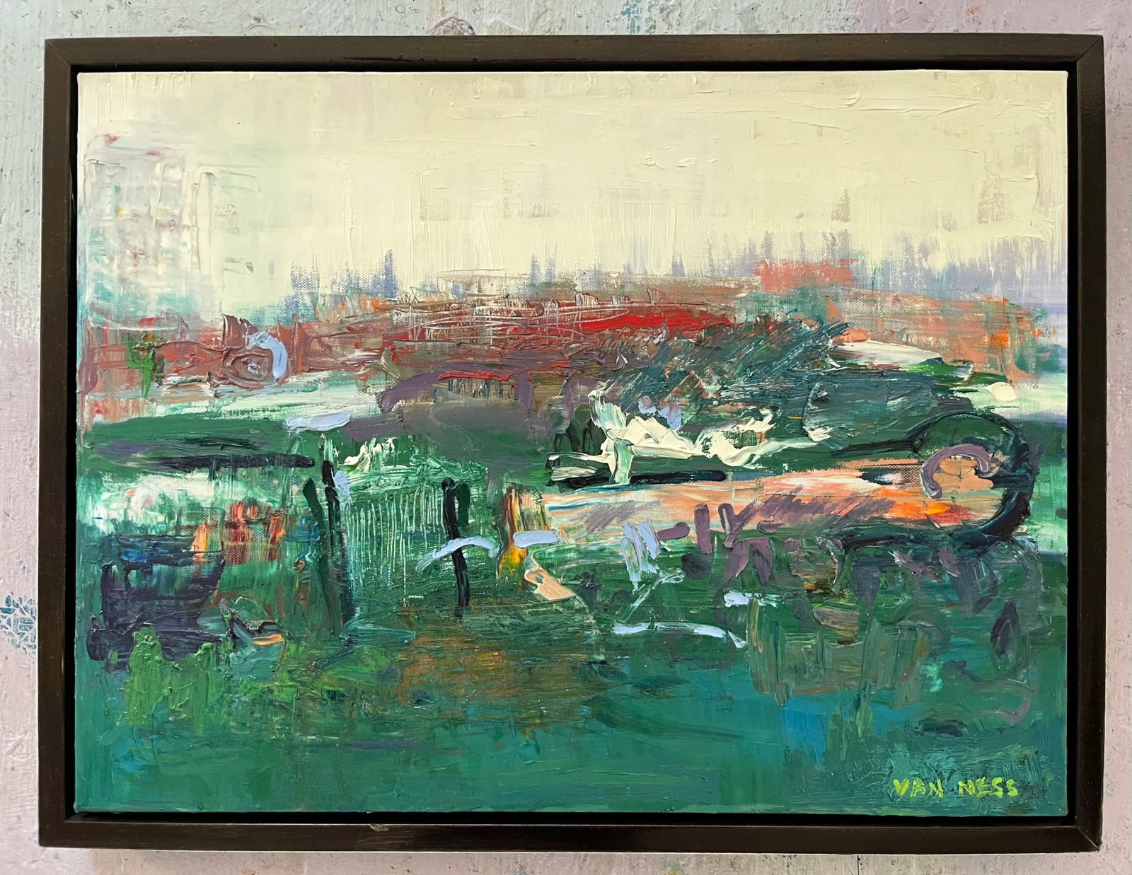 Emerald Skye, Original Oil Painting, Abstract Expressionism; By Van Ness - 6