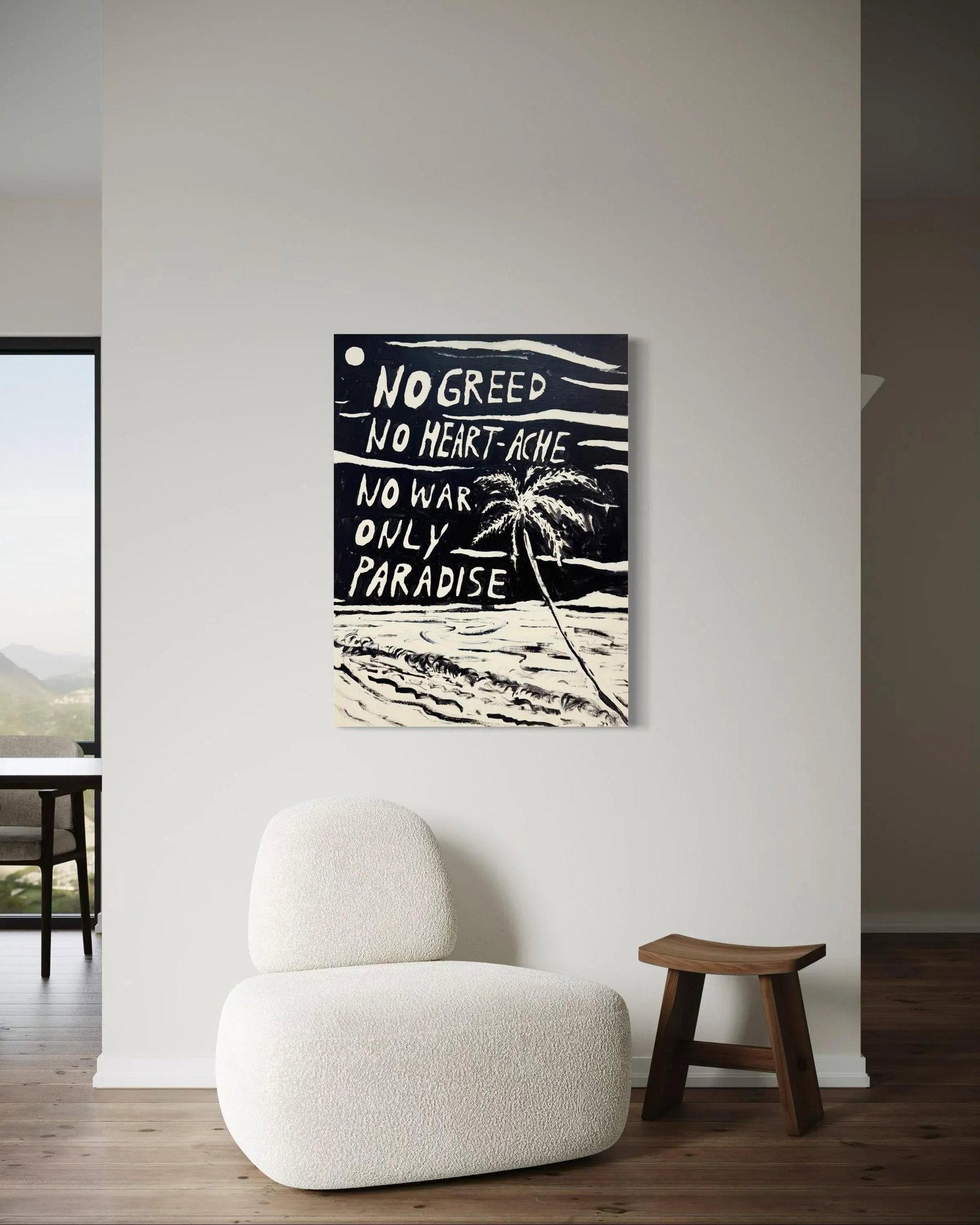 Only Paradise, Contemporary Acrylic Landscape Painting With Tex by Matt Higgins - 3