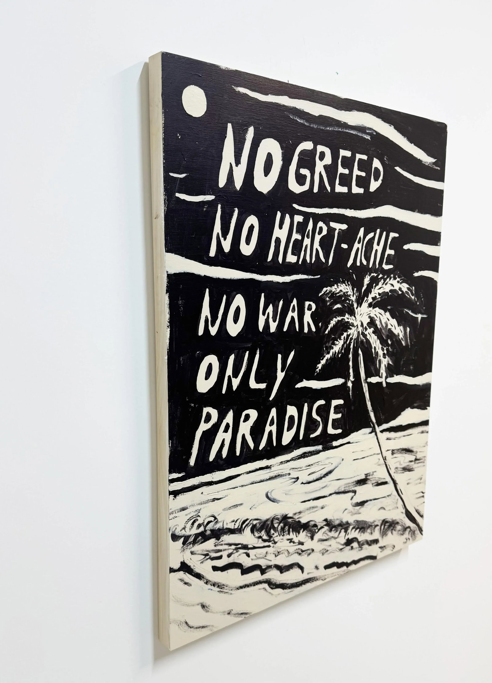 Only Paradise, Contemporary Acrylic Landscape Painting With Tex by Matt Higgins - 4