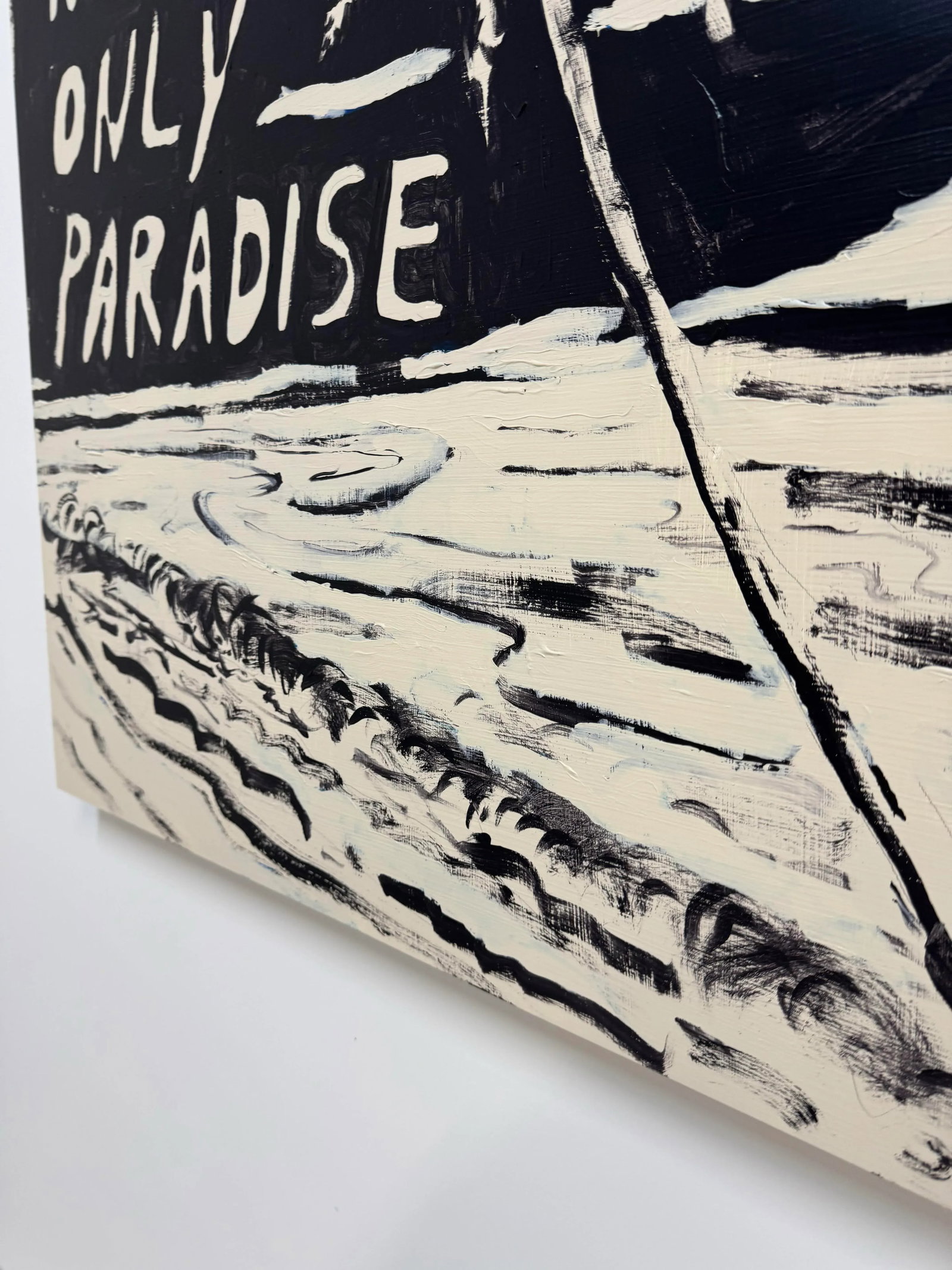 Only Paradise, Contemporary Acrylic Landscape Painting With Tex by Matt Higgins - 7