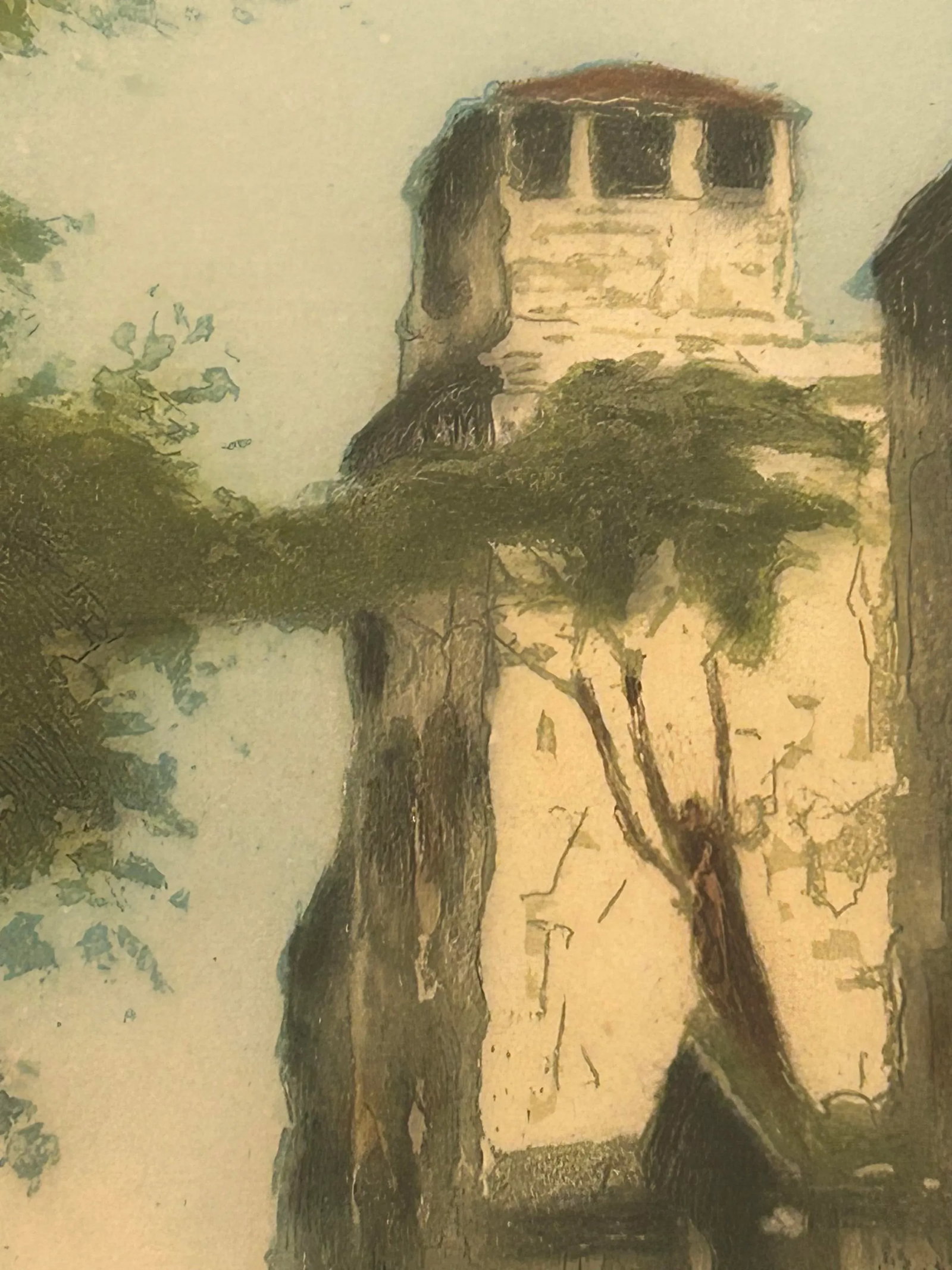 French Hand Colored Limited Edition Etching by Barlangue, Venice Crossing the Canal, Signed - 7
