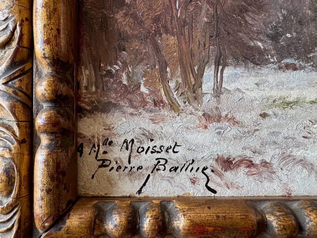 Signed Antique French Oil Painting - 2