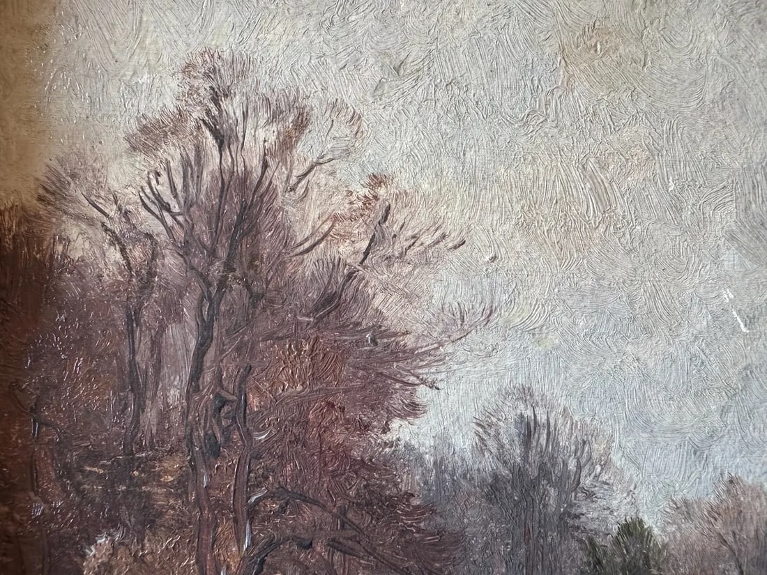 Signed Antique French Oil Painting - 3