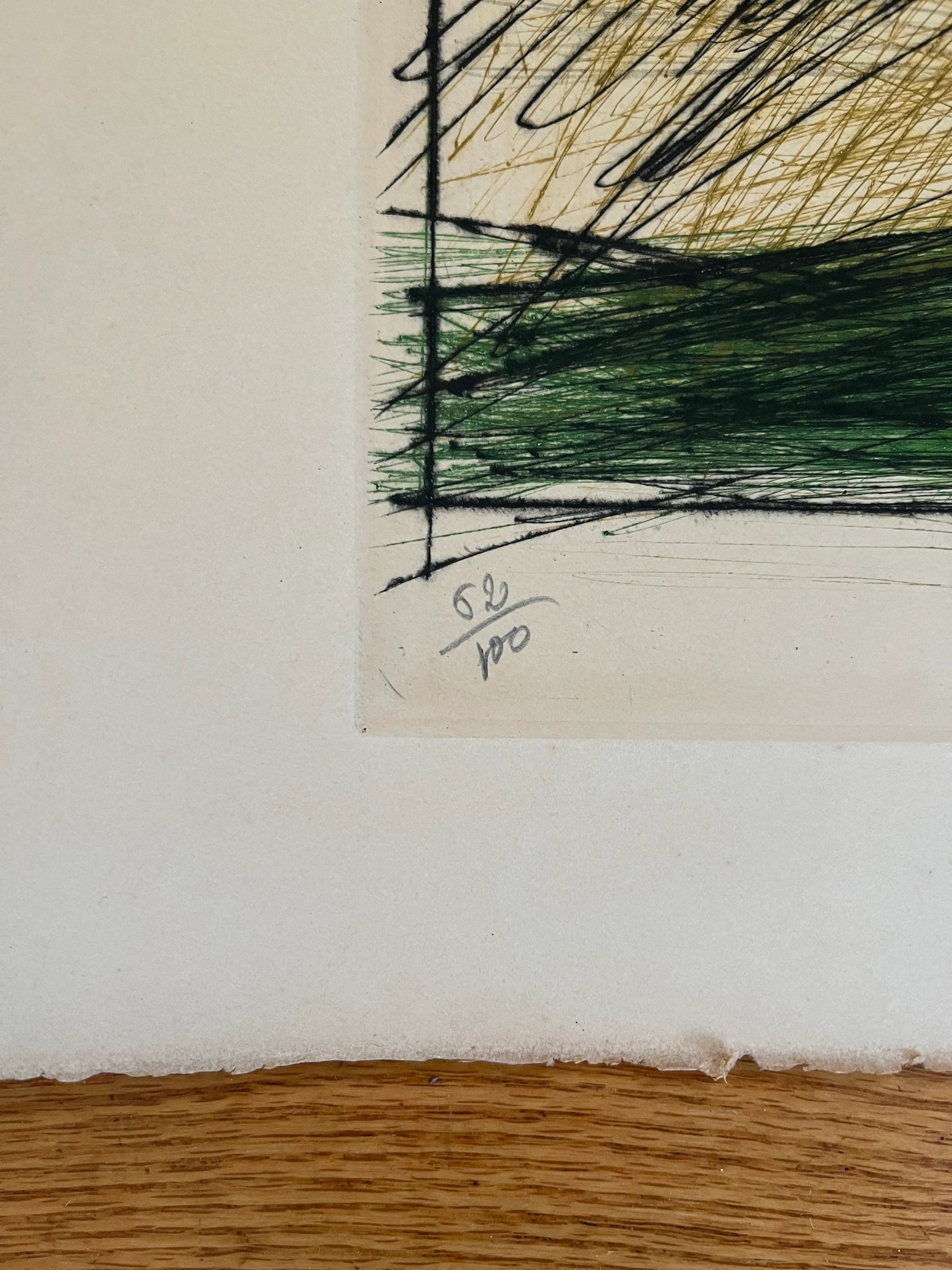 1960s Bernard Buffet Hand Signed Drypoint Etching, Plage De La Mare - 7