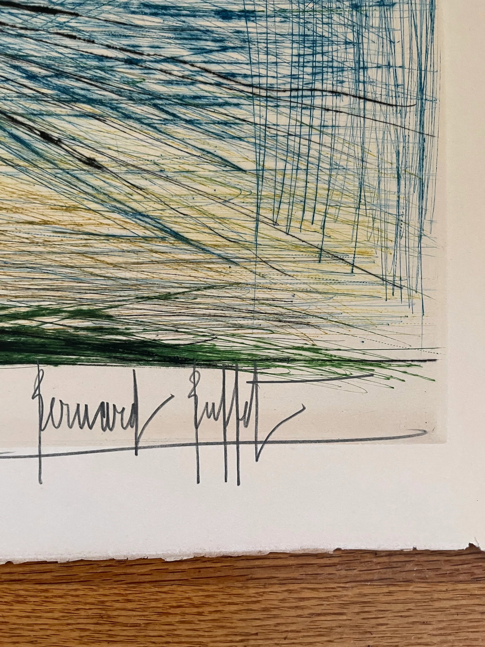 1960s Bernard Buffet Hand Signed Drypoint Etching, Plage De La Mare - 8