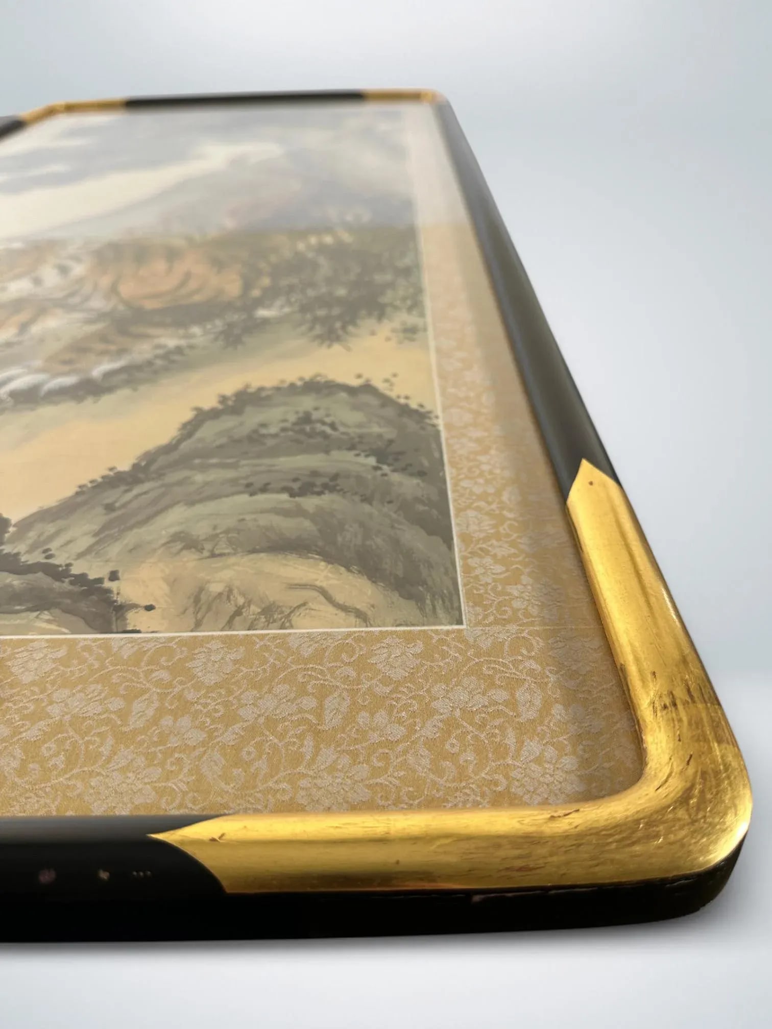 Pair of Signed Chinese Tiger Scroll Paintings, Ink on Silk, Ca. 1960 - 10