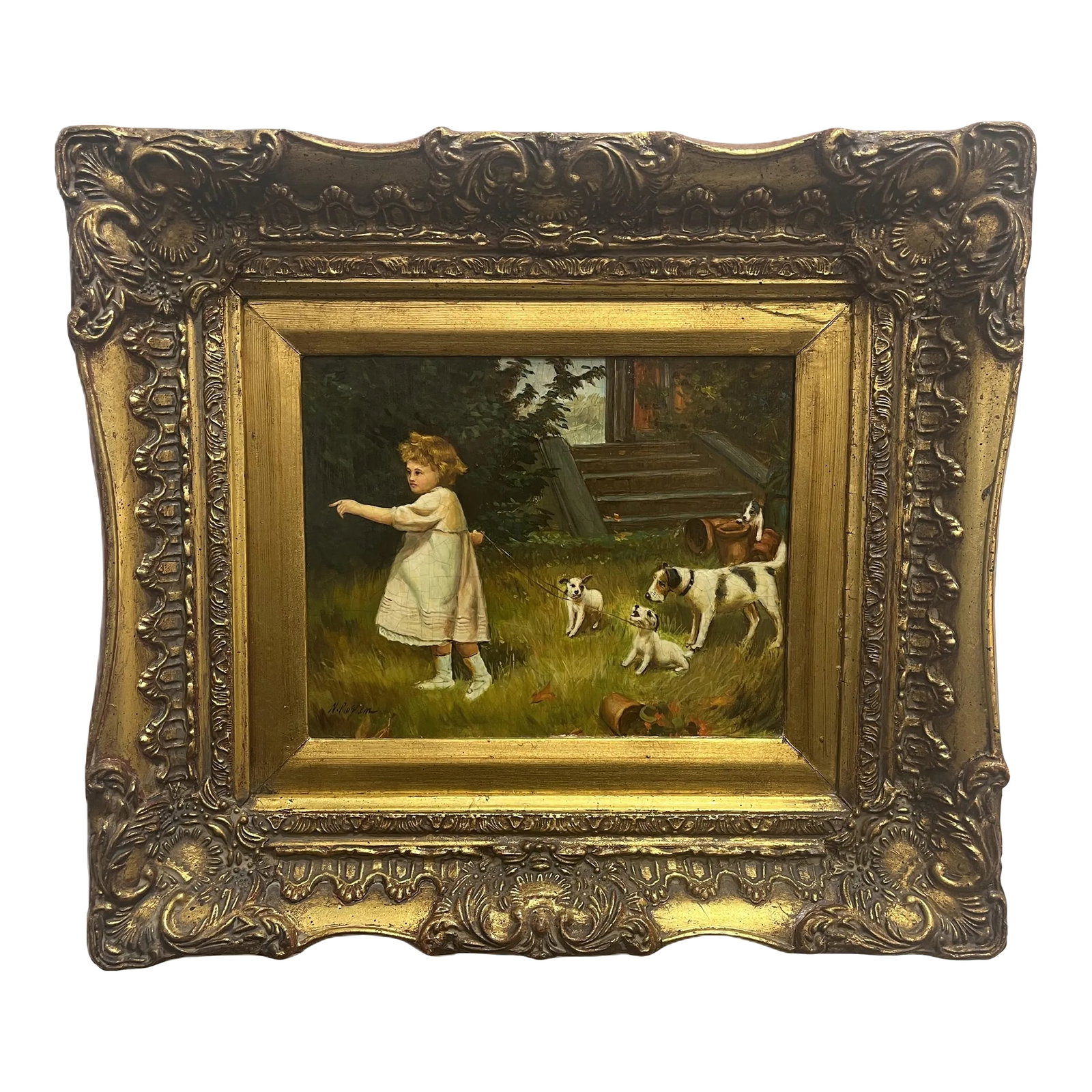 Signed Oil on Panel by N. Henry Bingham: Signed Oil on Panel by Henry Bingham American artist born in 1939 Condition: Alterations: Original Condition Unaltered Imperfections: Some Imperfections Condition Notes: Very good condition, nice gilt