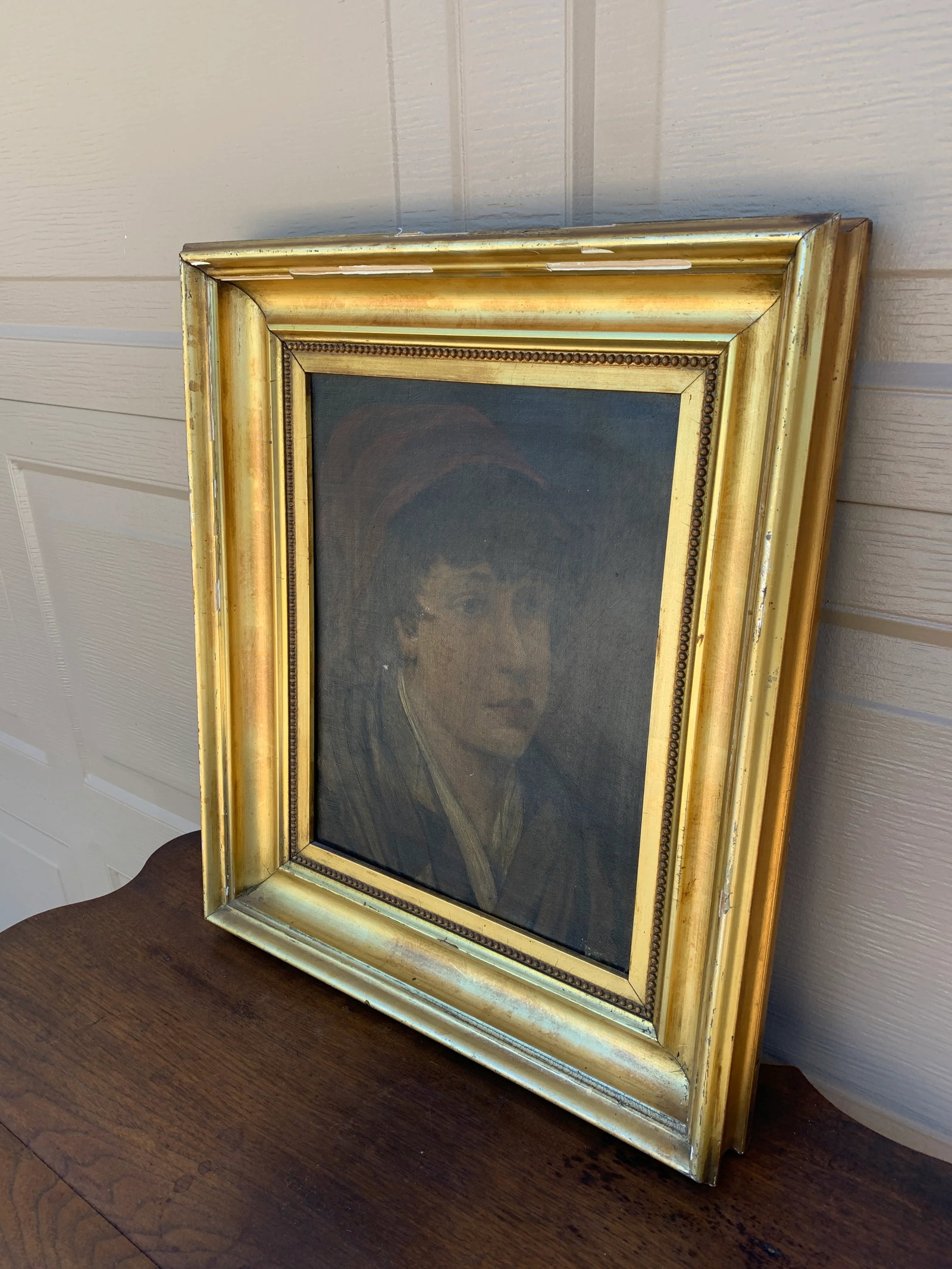 Early 20th Century Italian Portrait of a Boy in Giltwood Frame - 3