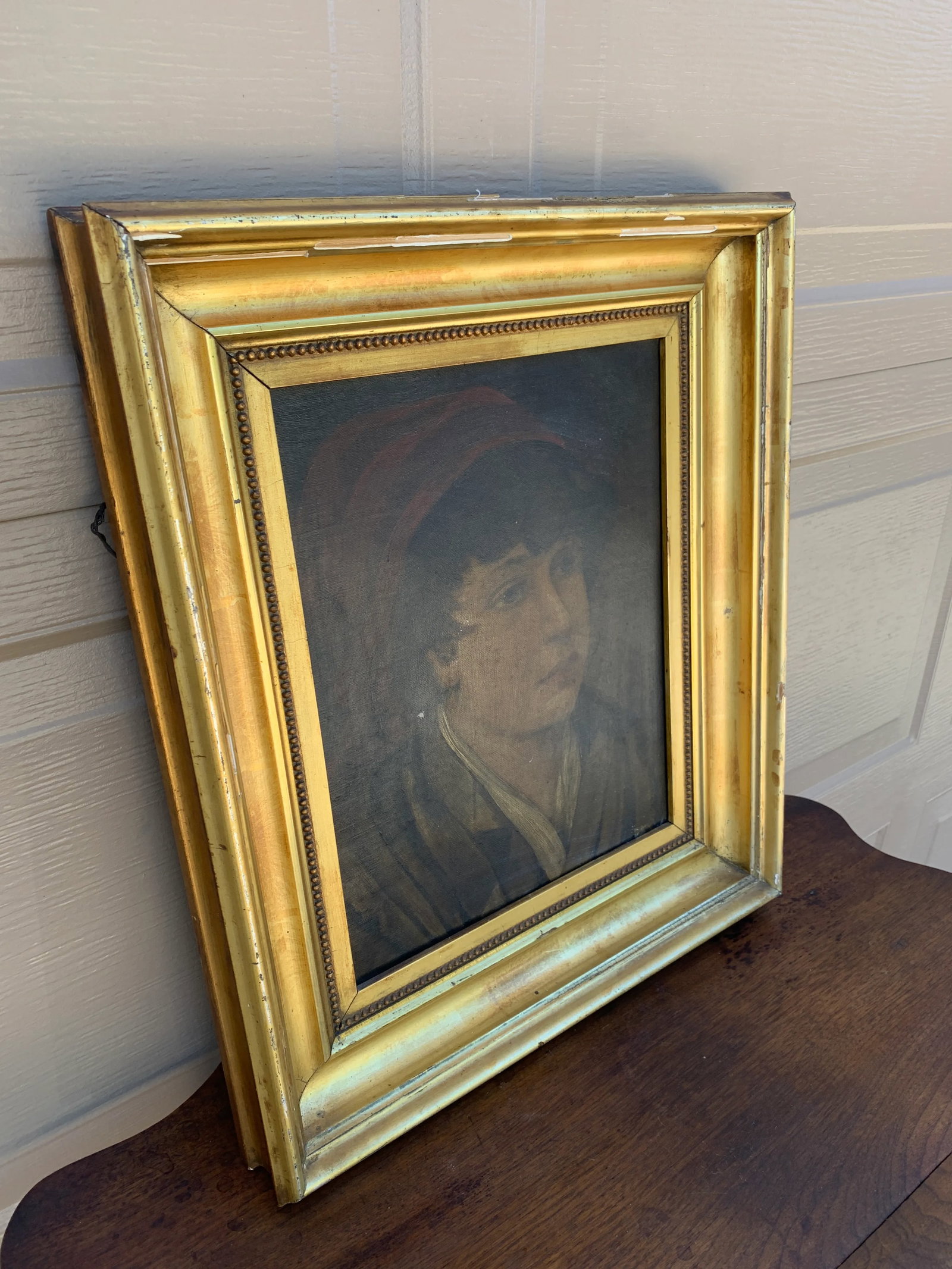 Early 20th Century Italian Portrait of a Boy in Giltwood Frame - 4