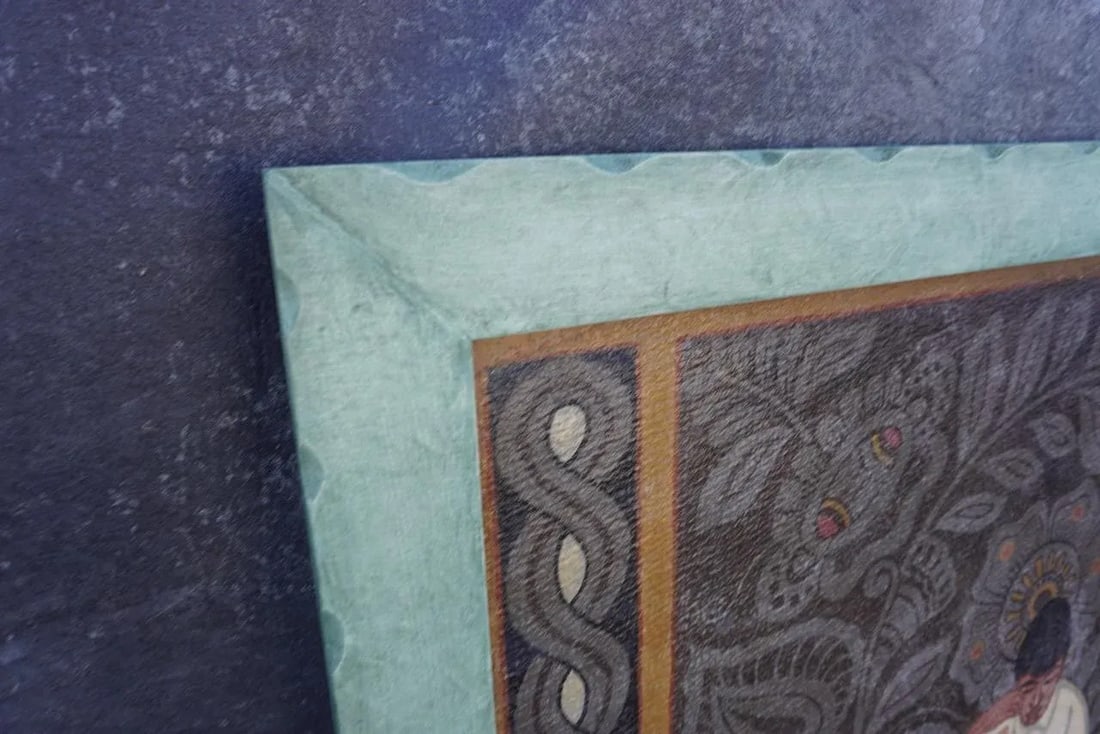 Francisco Cornejo - Painted Panel W Custom Frame C 1920 - 11