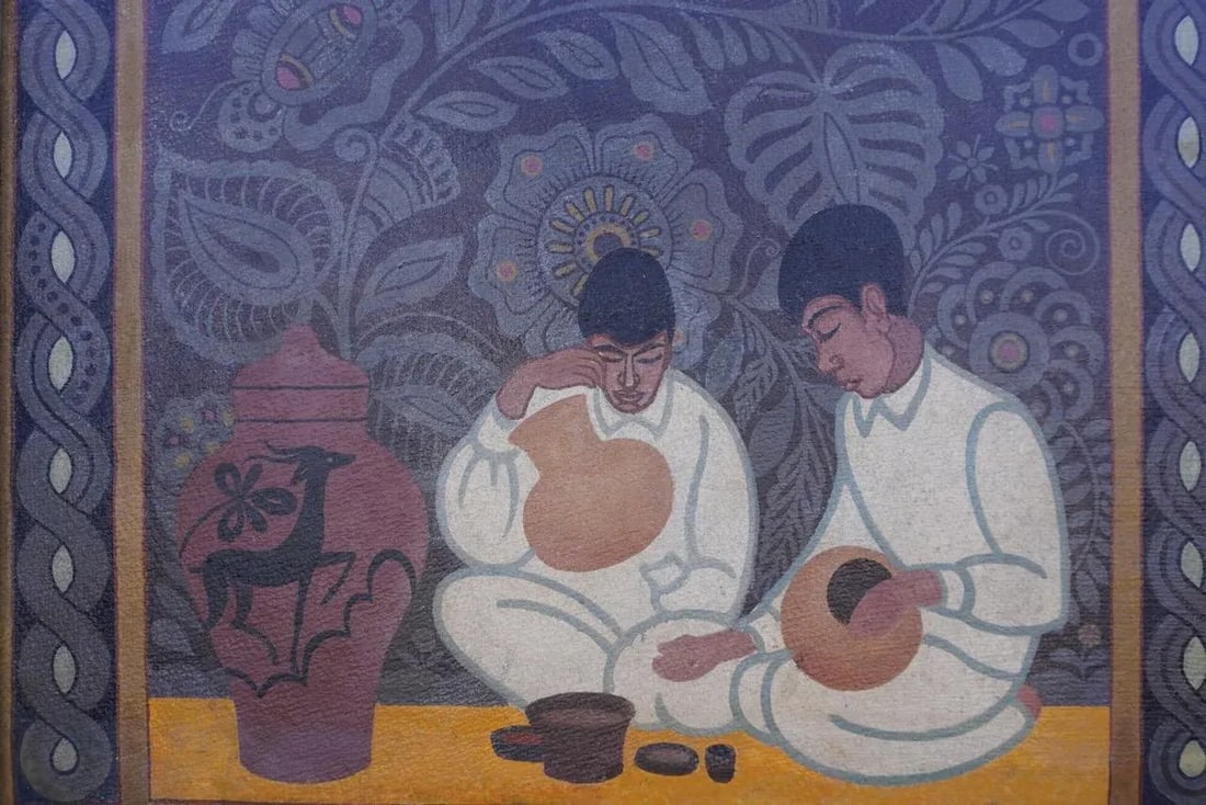 Francisco Cornejo - Painted Panel W Custom Frame C 1920 - 3