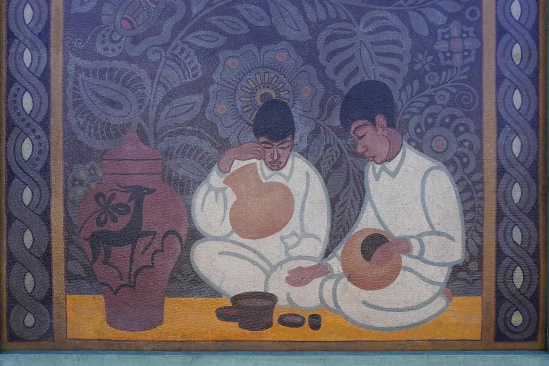 Francisco Cornejo - Painted Panel W Custom Frame C 1920 - 4