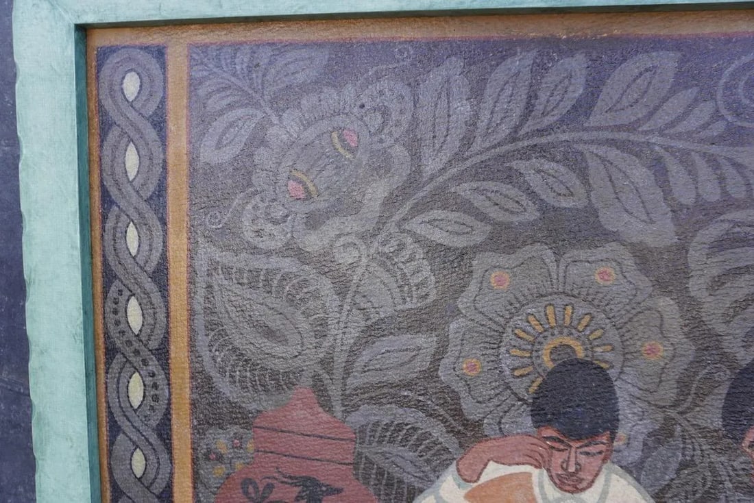 Francisco Cornejo - Painted Panel W Custom Frame C 1920 - 5