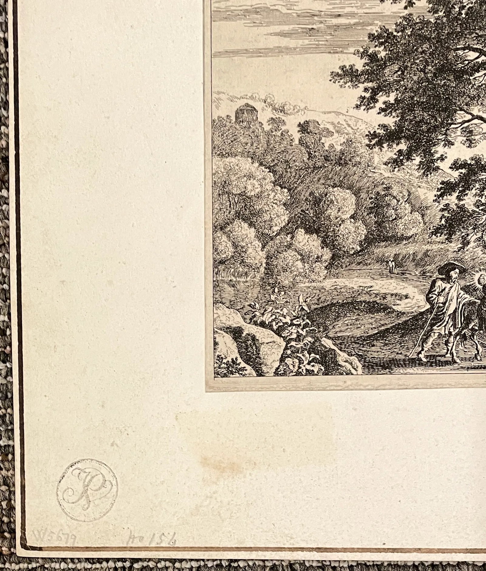 17th Century Herman Van Swanevelt Holy Family Etching - 4