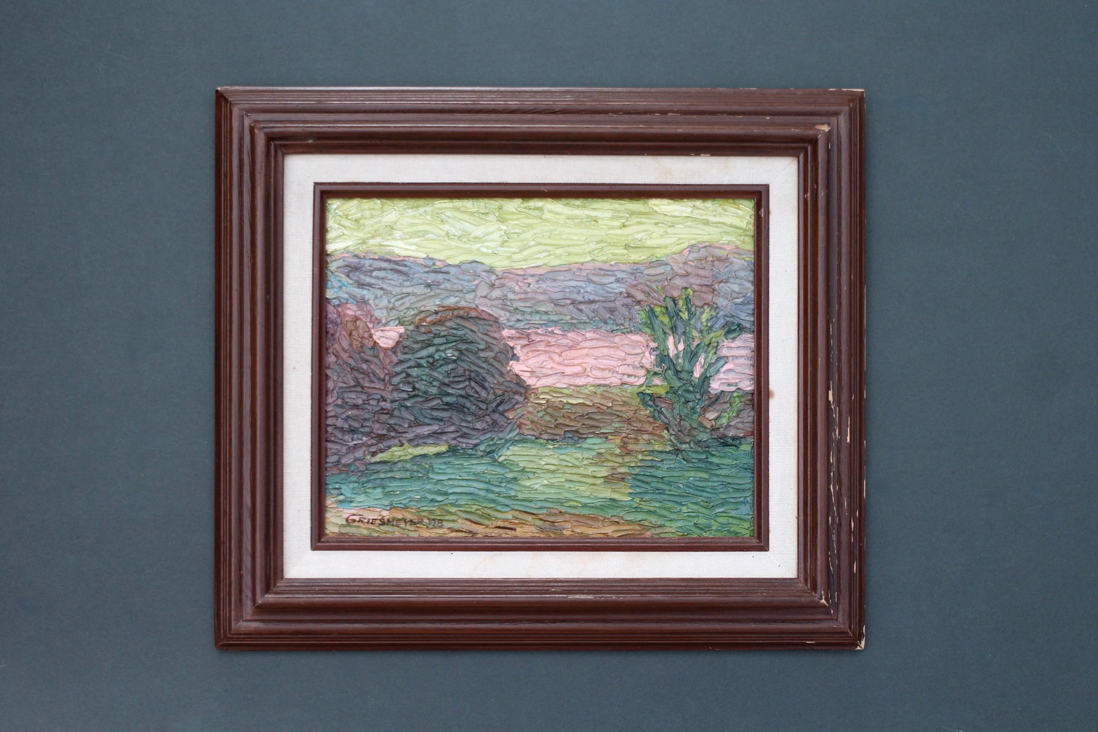 Framed Impasto or Impressionist Landscape Painting by Griesmeyer - 11