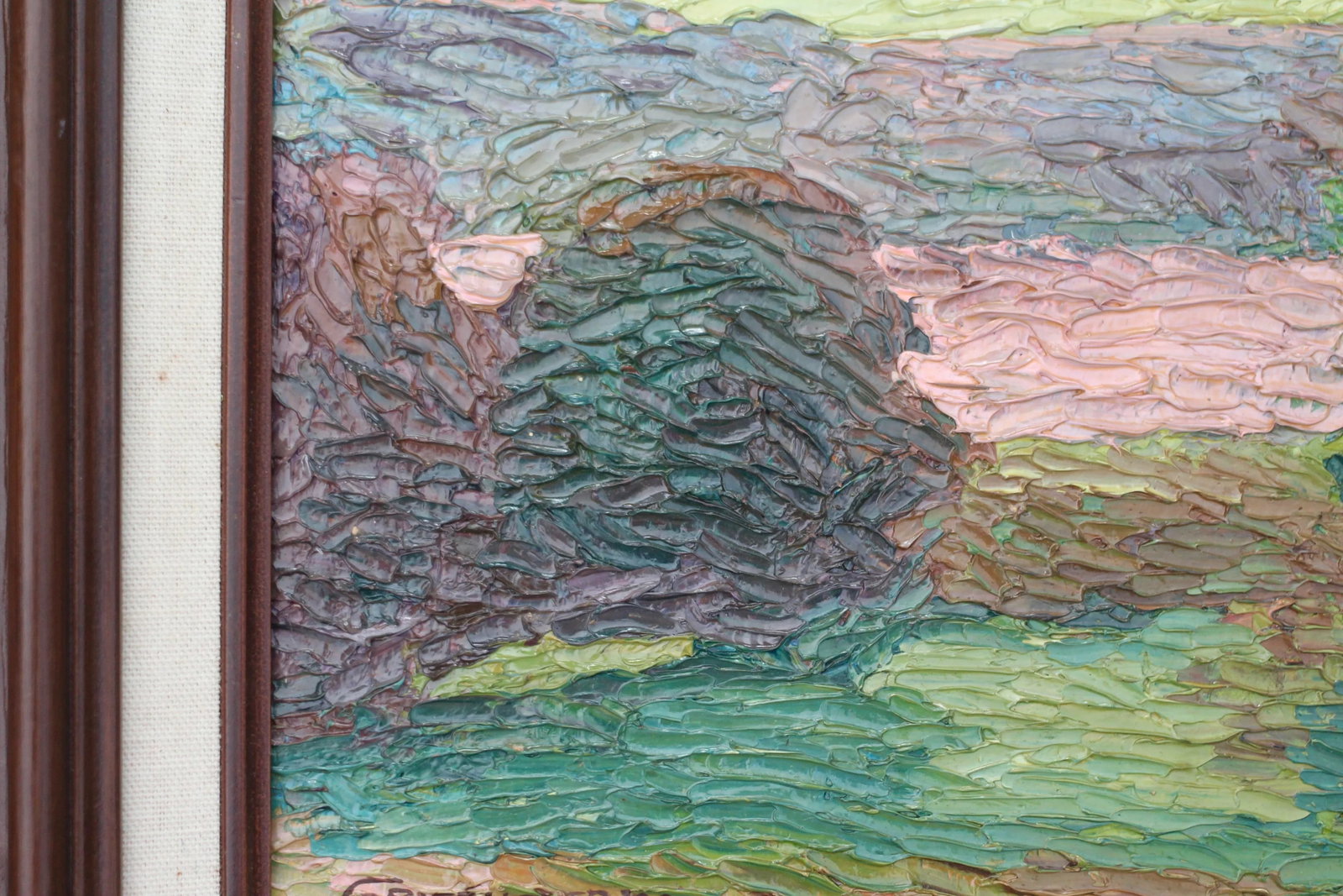 Framed Impasto or Impressionist Landscape Painting by Griesmeyer - 2