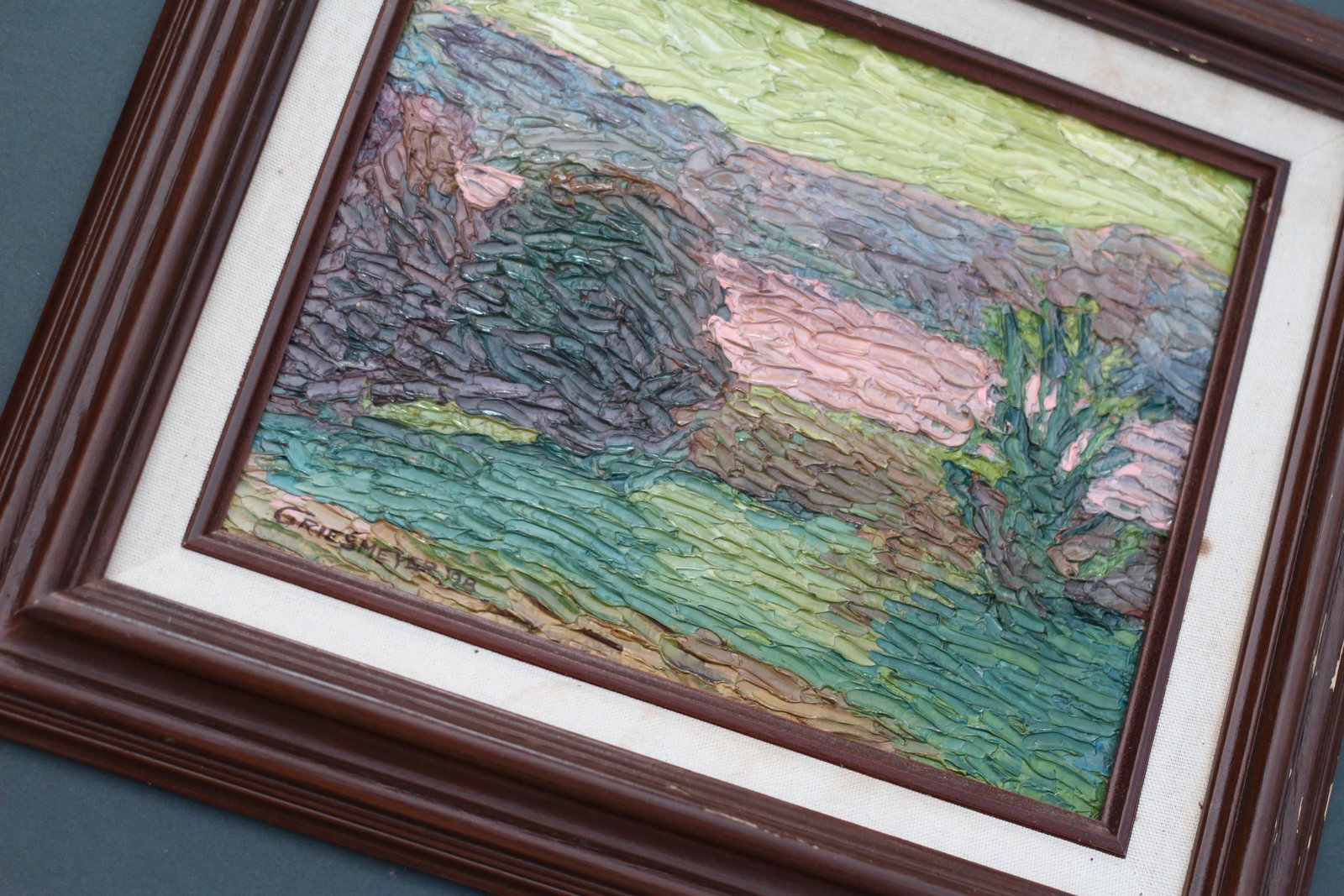 Framed Impasto or Impressionist Landscape Painting by Griesmeyer - 3