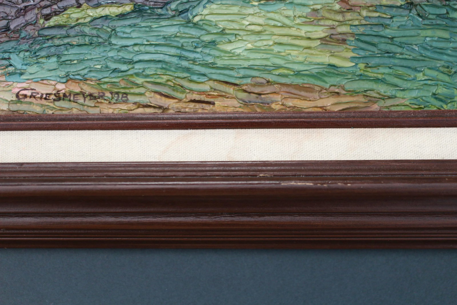 Framed Impasto or Impressionist Landscape Painting by Griesmeyer - 8