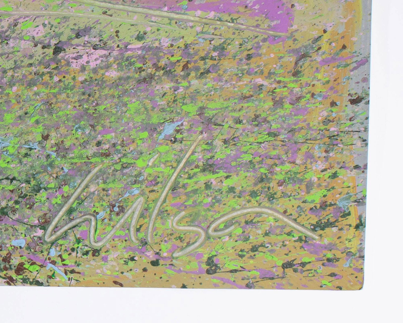 1980s "Edge of Forest" Abstract Acrylic on Paper Painting by Harry Hilson - 6