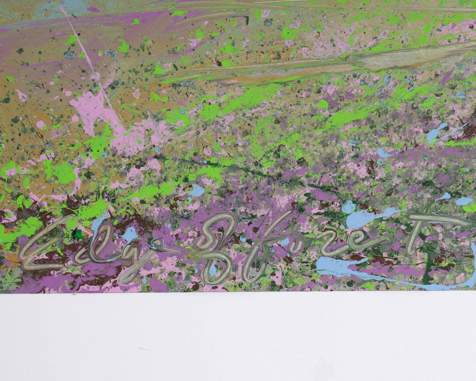 1980s "Edge of Forest" Abstract Acrylic on Paper Painting by Harry Hilson - 7
