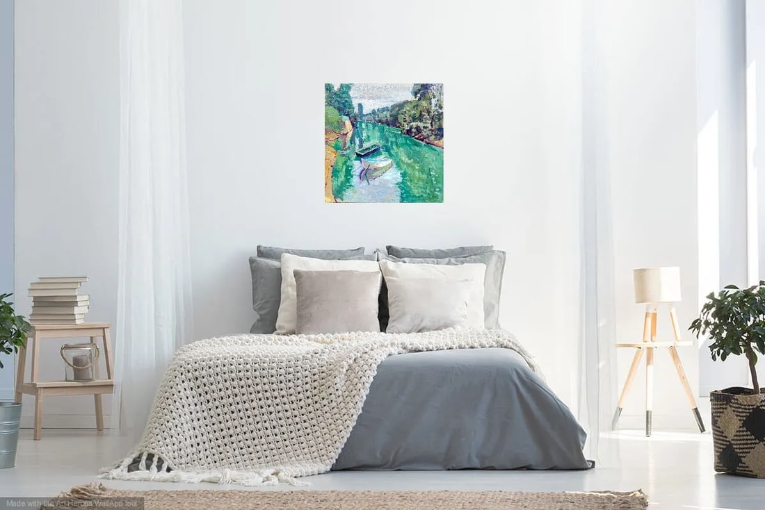 A River in France Contemporary Landscape Oil Painting - 2