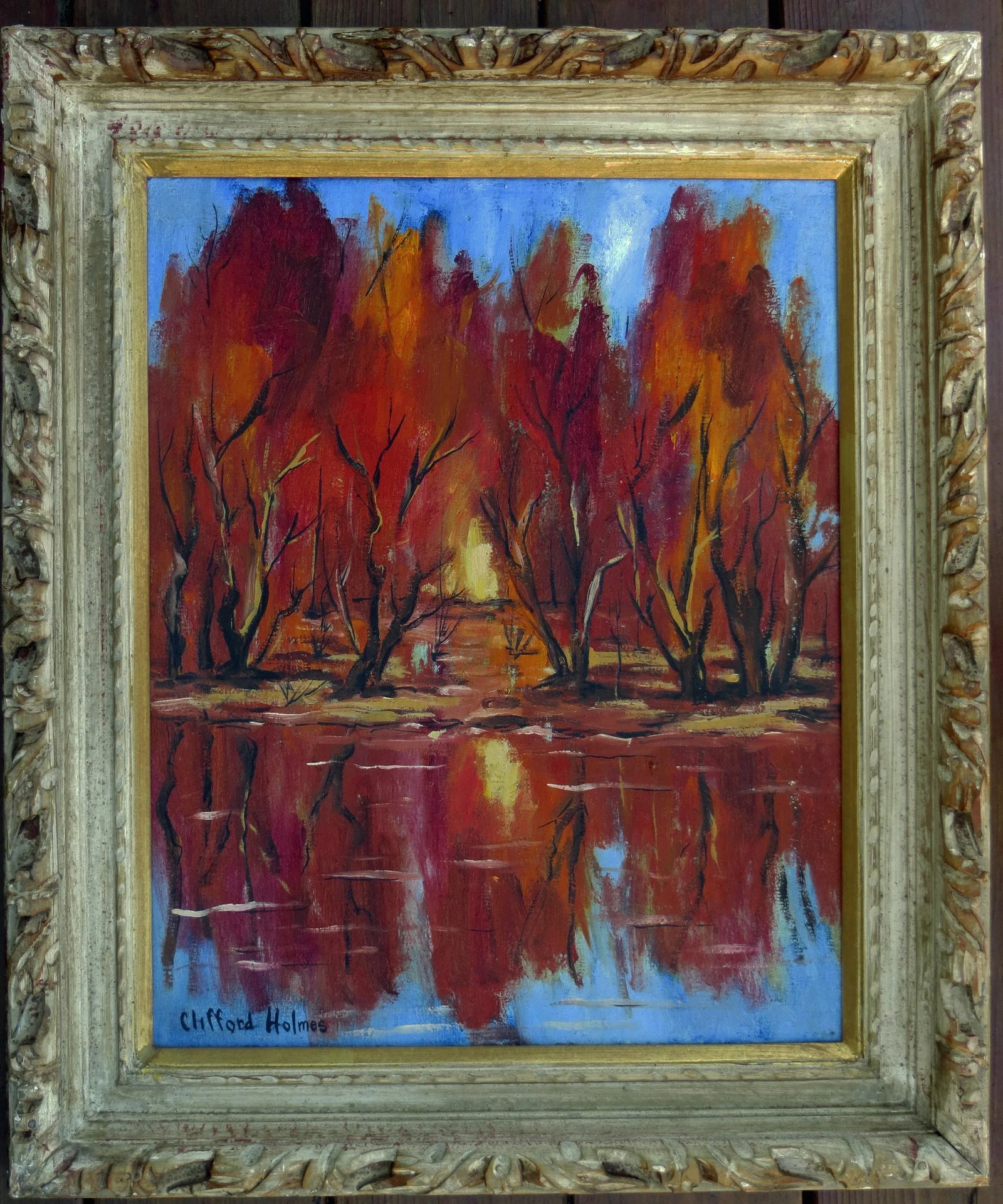 October Maples Oil Painting on Canvas by Clifford Holmes - 5
