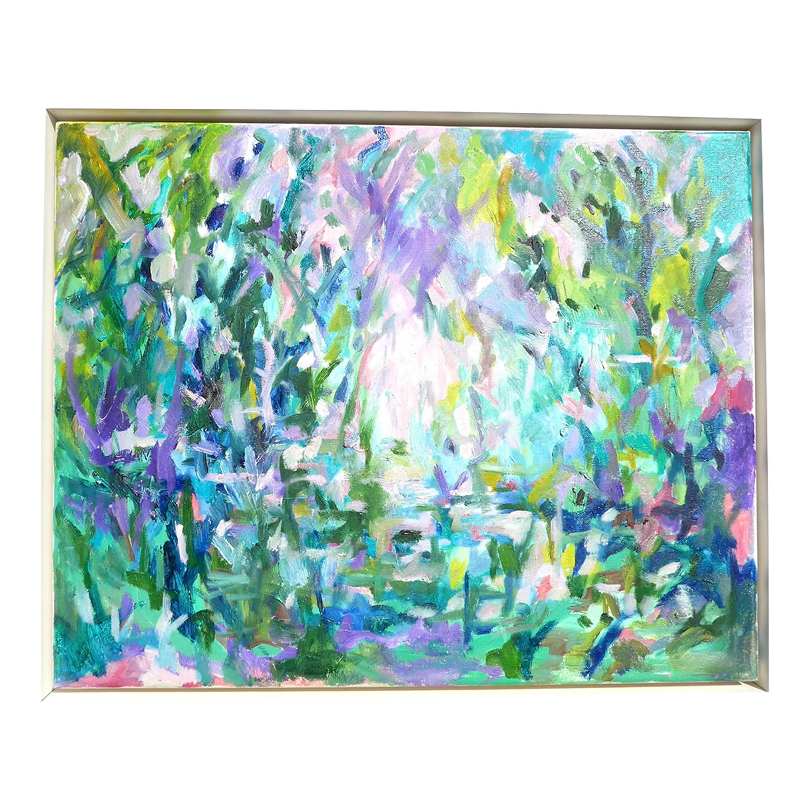 Monet's Lily Pond, Giverny, France: Original painting from a private collection. SPRING SALE!!! Over 39 people have "liked" this painting. Be the one to own it or give it as a gift! Plein air highly textured oil painting of the gorgeous