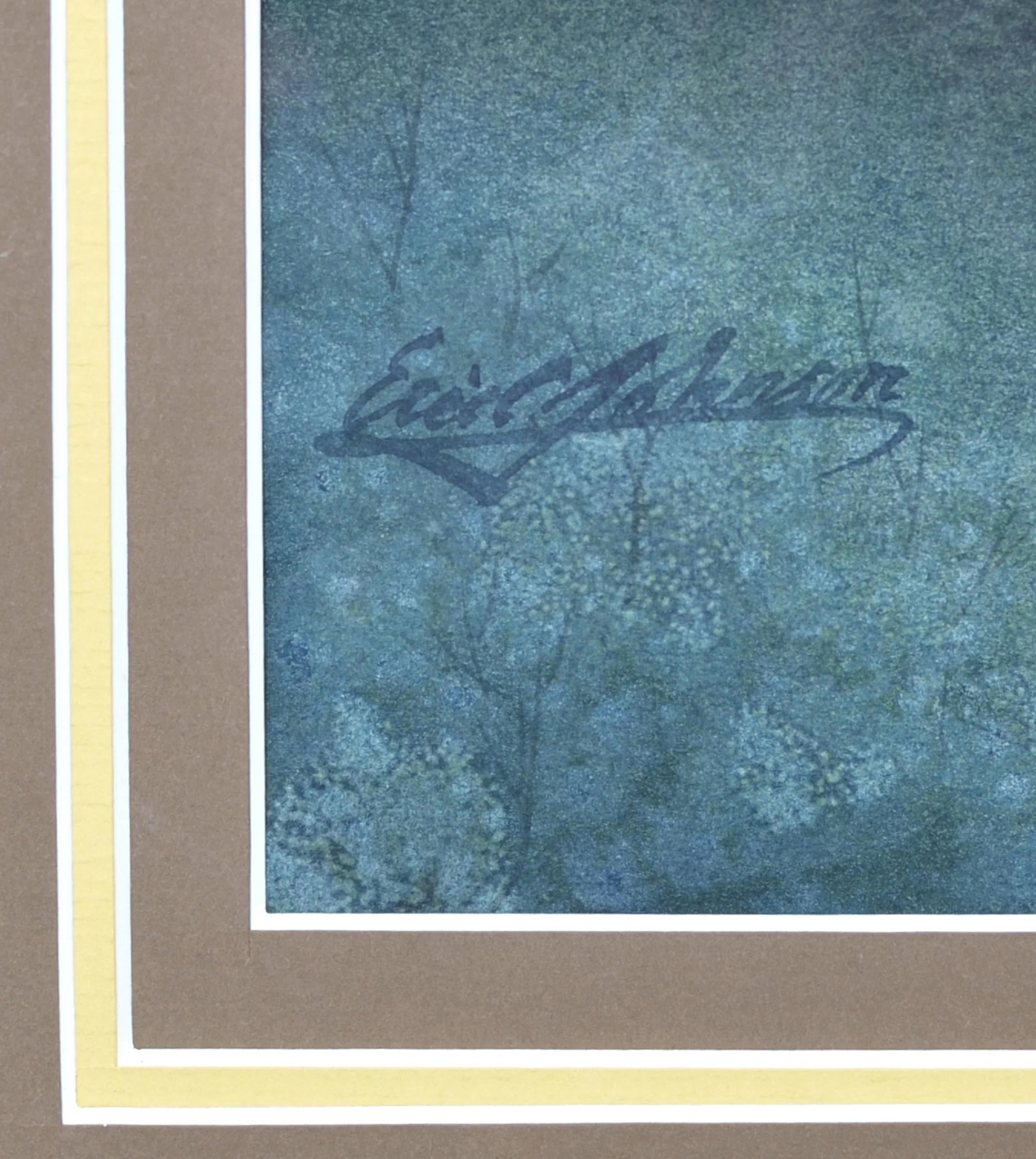 Late 20th Century Eric C Johnson Original Watercolor Painting of Birch Trees Signed & Framed - 11