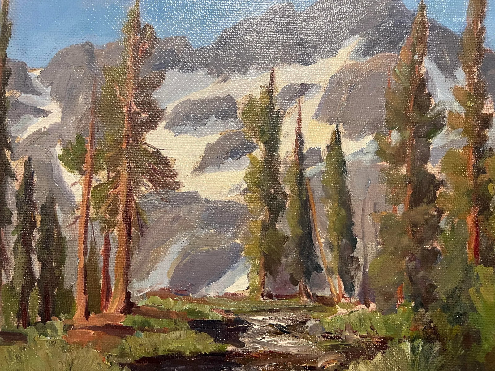 Harvey B Coleman (1884-1959), California Landscape Oil Painting on Hardboard, "High Sierras, Where W - 2