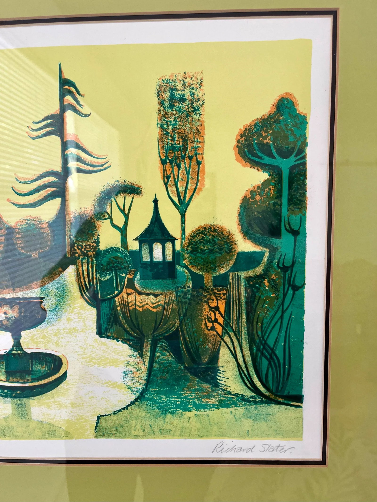 Richard Slater's "Enchanted Garden" Pencil Signed Color Lithogragh 157/275 - 8