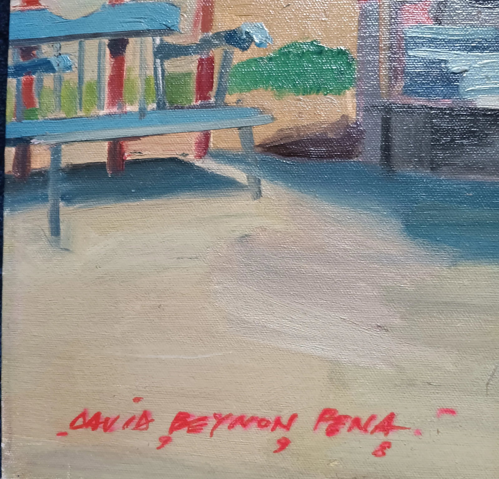 Boathouse Duck, Original Oil Painting - 6