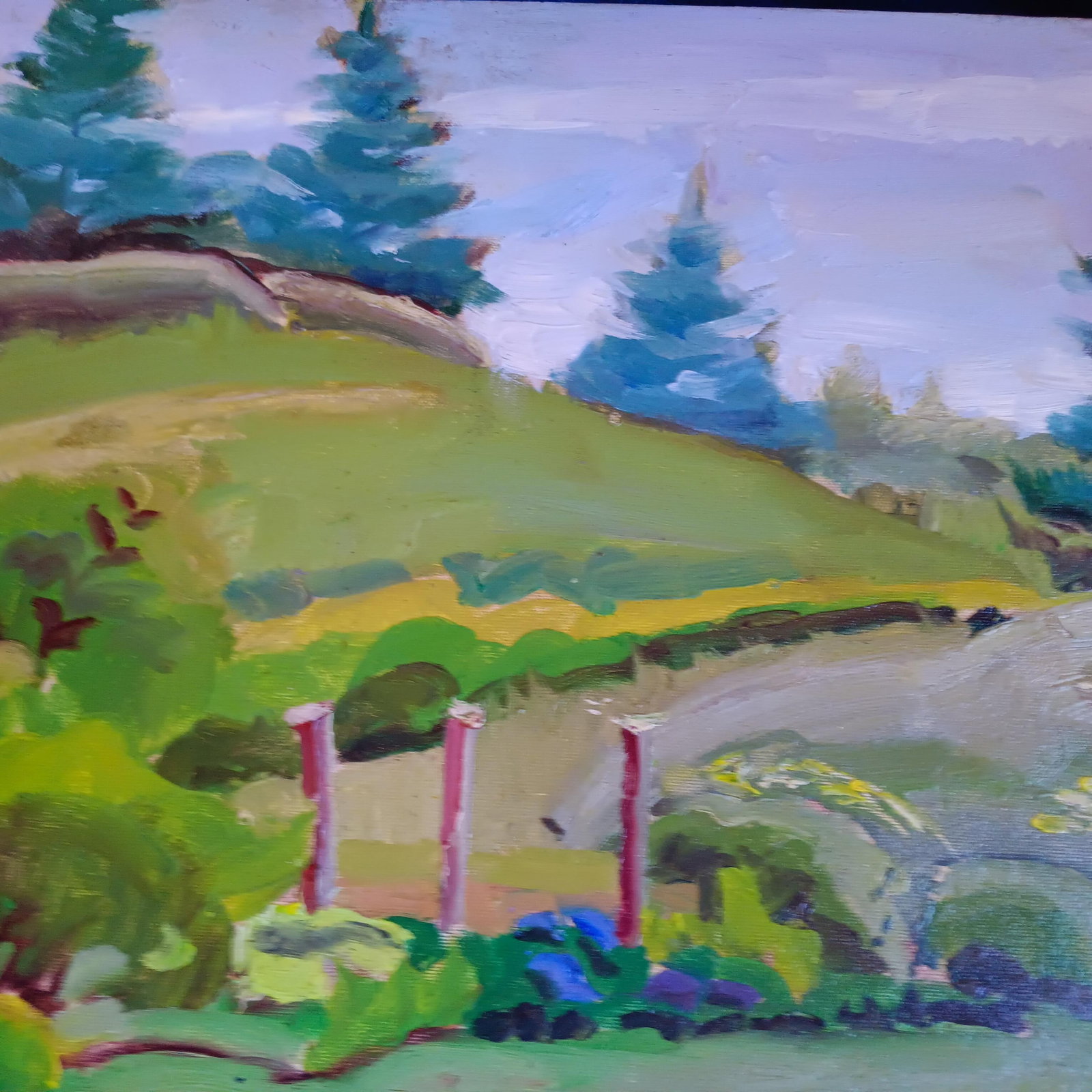 Watering Can on the Wishing Well Oil Painting - 3